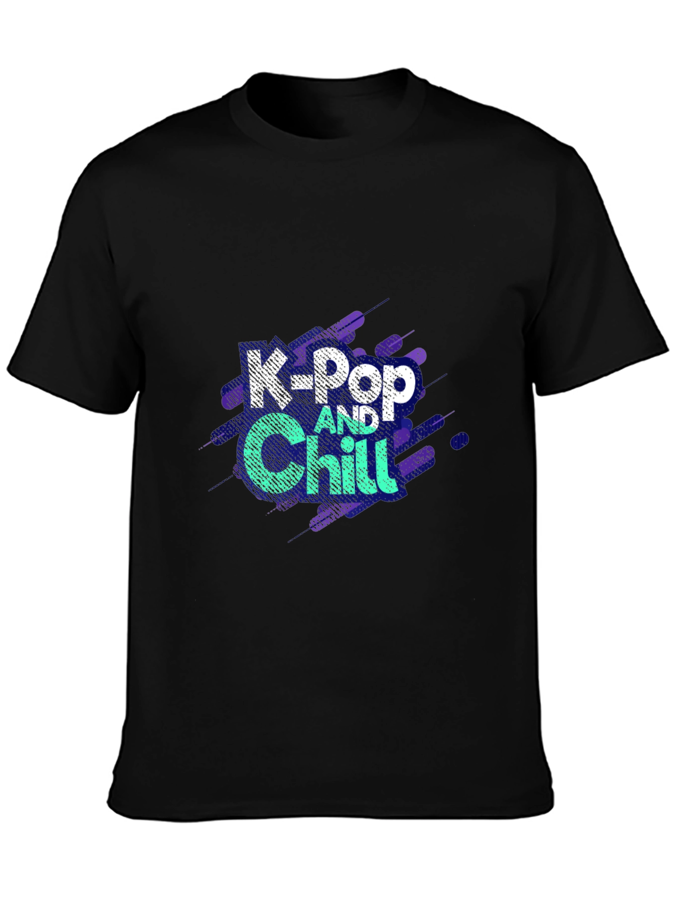 K-Pop and Chill Black Graphic Tee