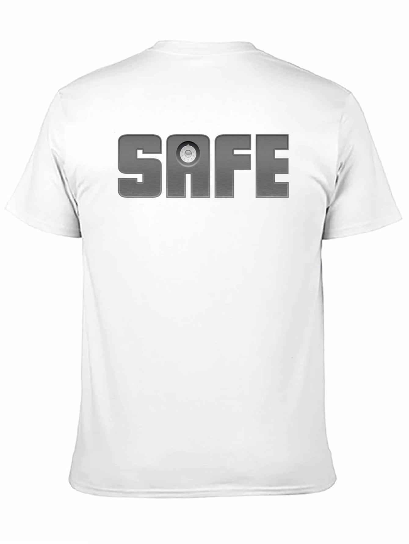 Safe Text Graphic T-Shirt - Black Cotton Blend Tee