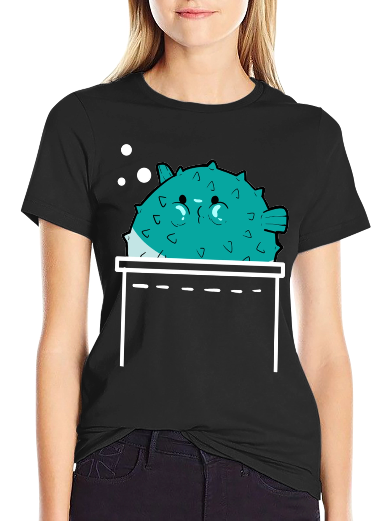 Puffer Fish Pocket Print T-Shirt - Mens Graphic Tee