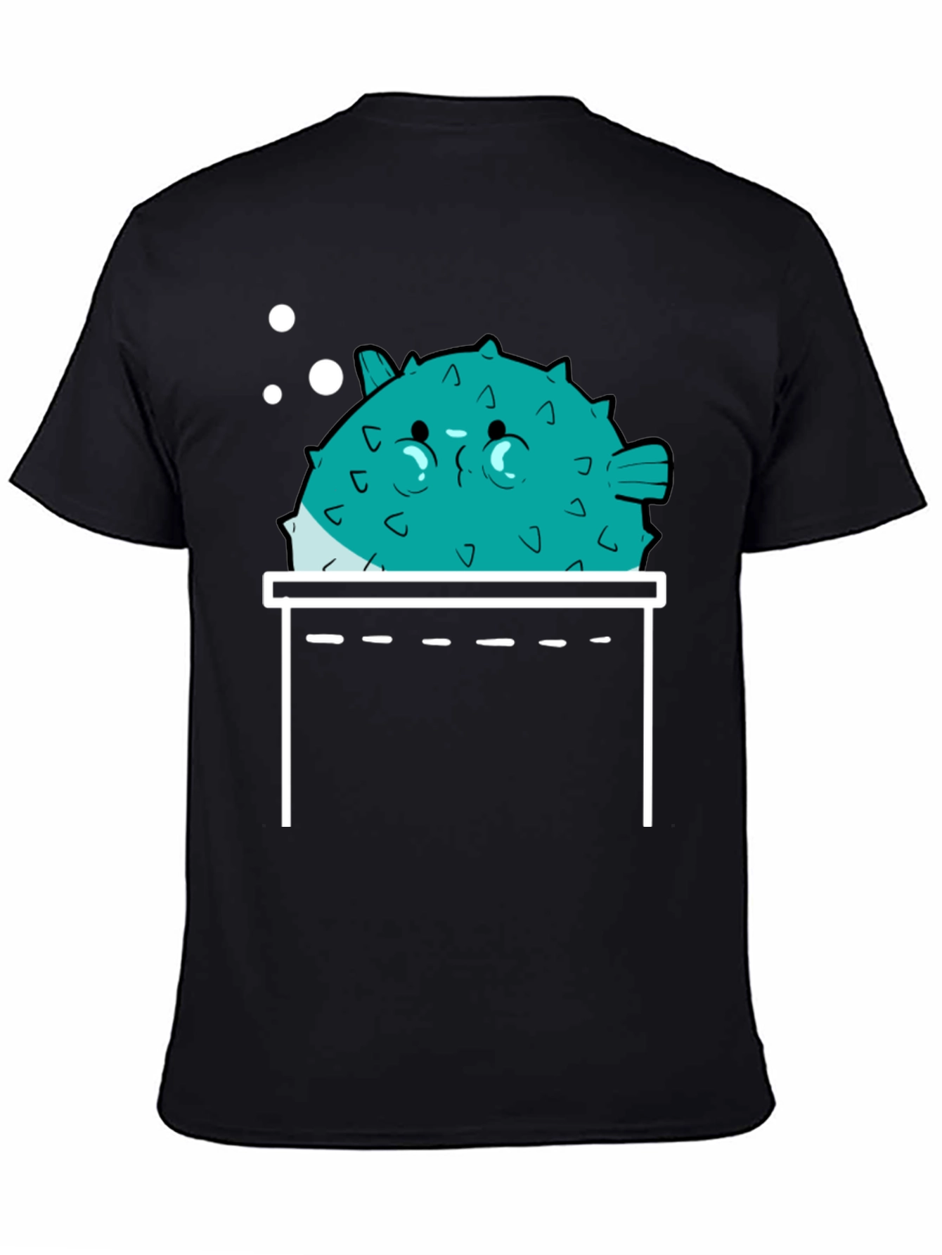 Puffer Fish Pocket Print T-Shirt - Mens Graphic Tee