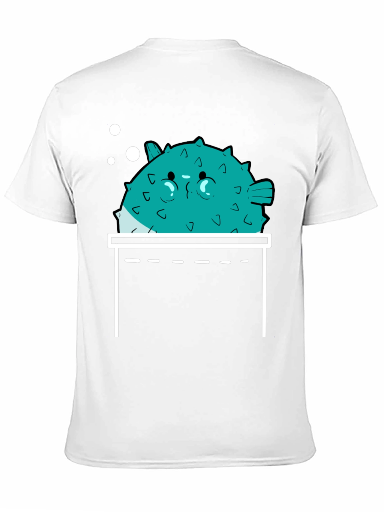 Puffer Fish Pocket Print T-Shirt - Mens Graphic Tee