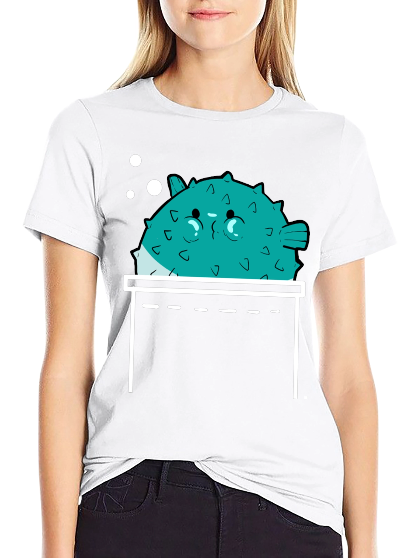 Puffer Fish Pocket Print T-Shirt - Mens Graphic Tee