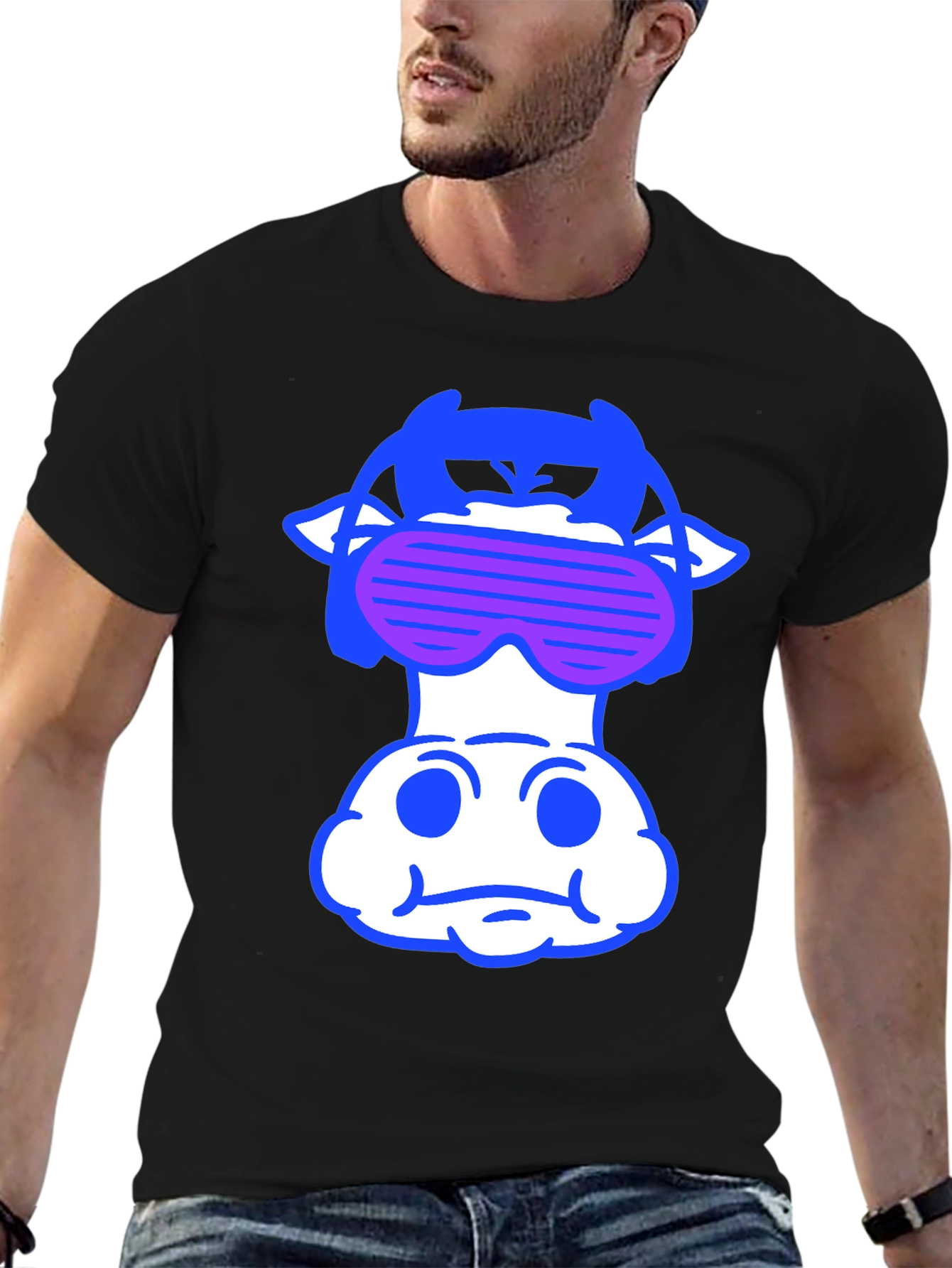Cool Cow Tee - Black Graphic T-Shirt