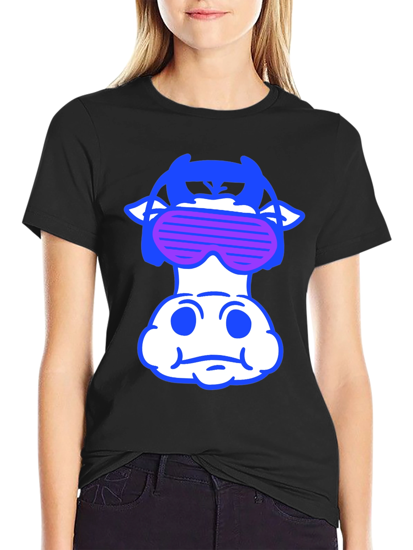 Cool Cow Tee - Black Graphic T-Shirt