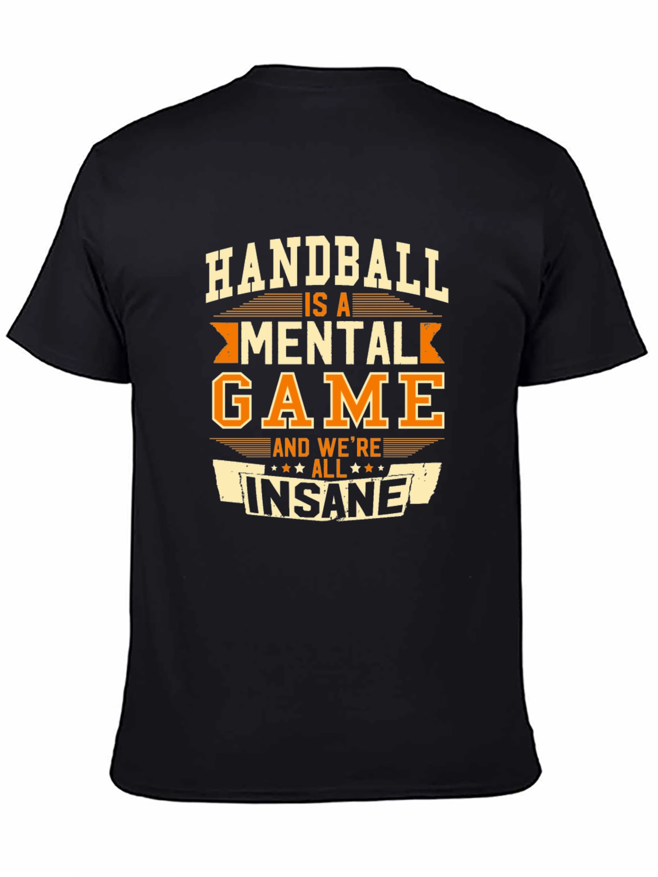 Handball Mental Game Black T-Shirt