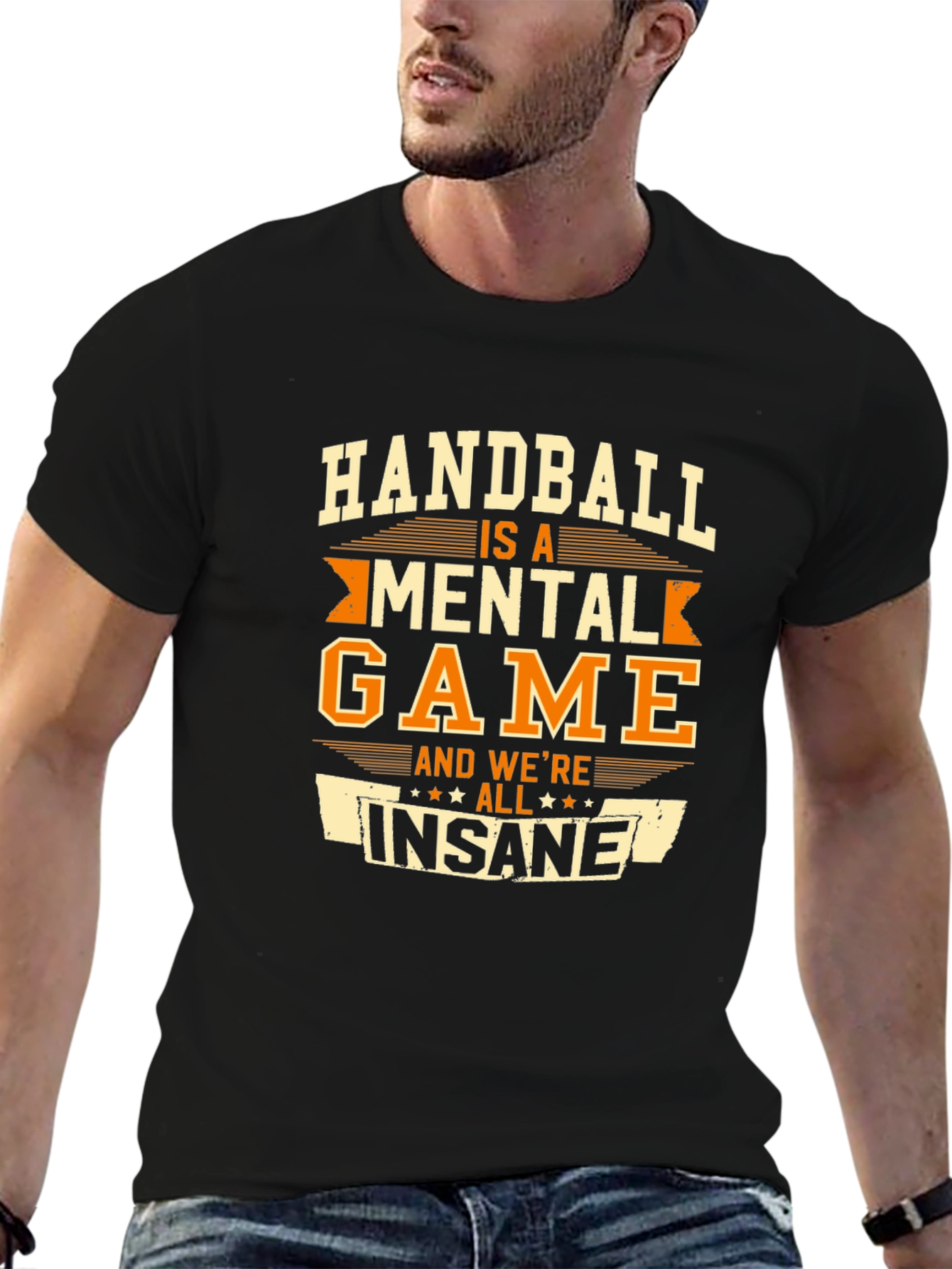Handball Mental Game Black T-Shirt
