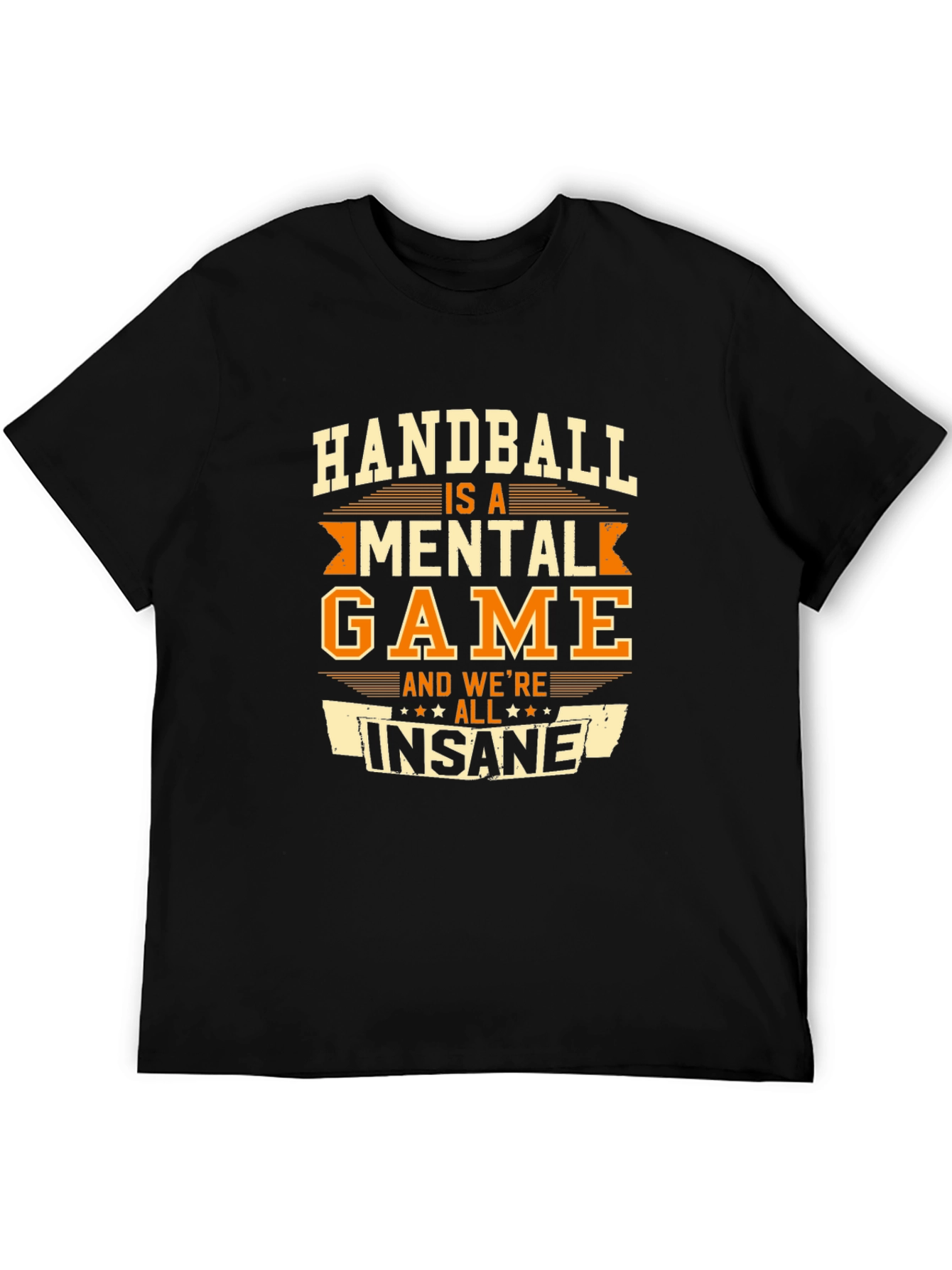 Handball Mental Game Black T-Shirt