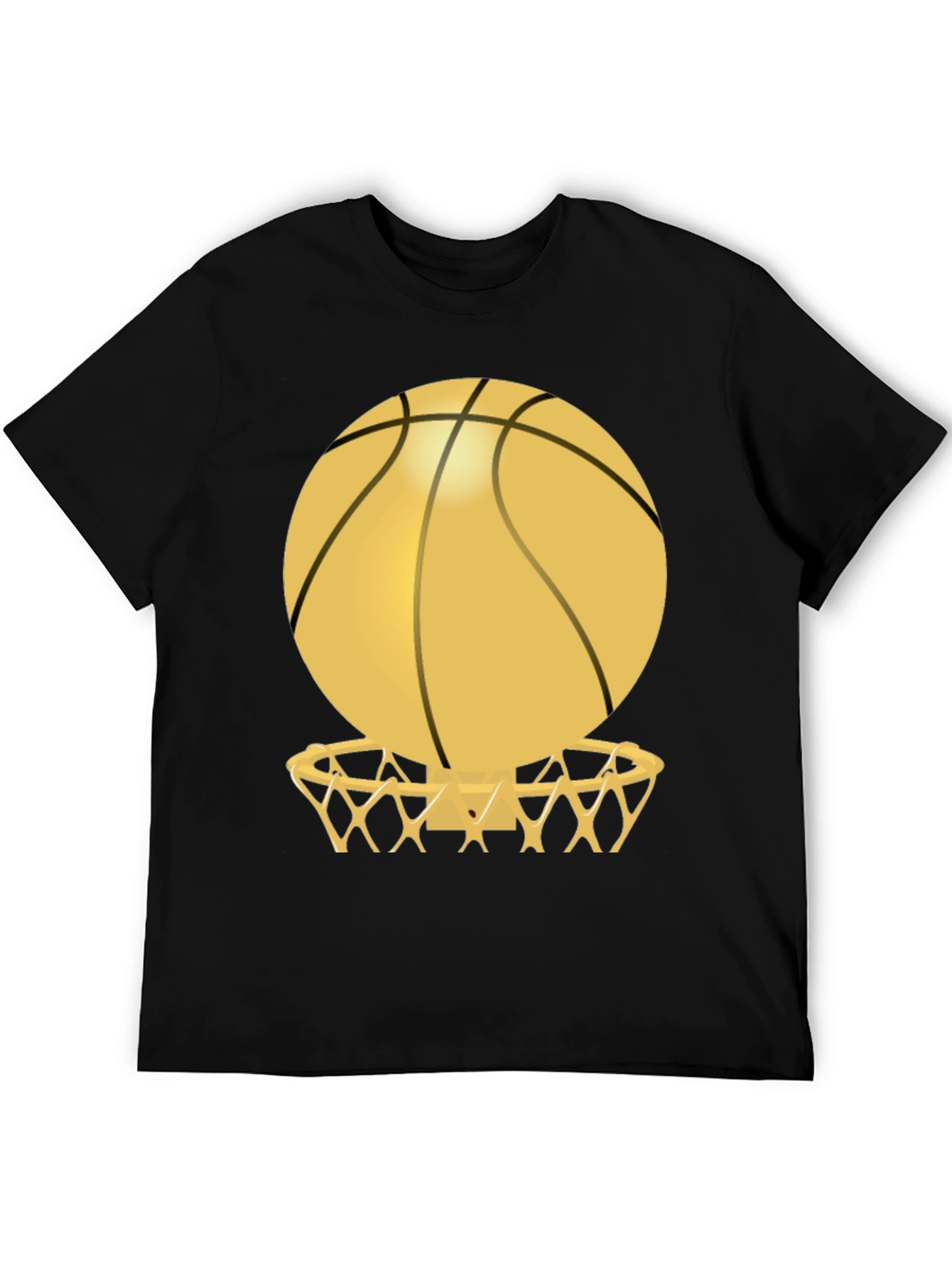 Basketball Hoop Graphic Tee - Black