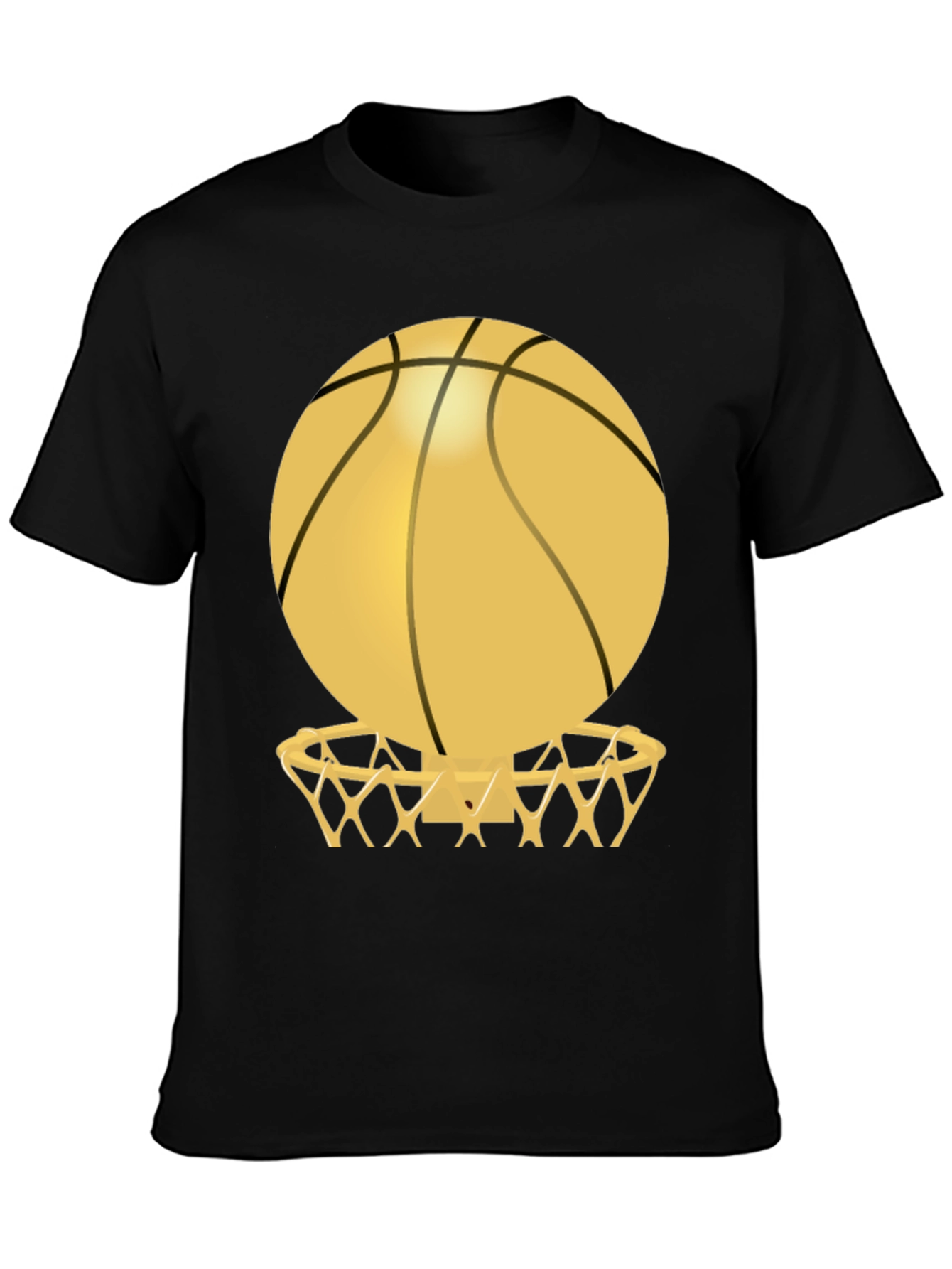 Basketball Hoop Graphic Tee - Black