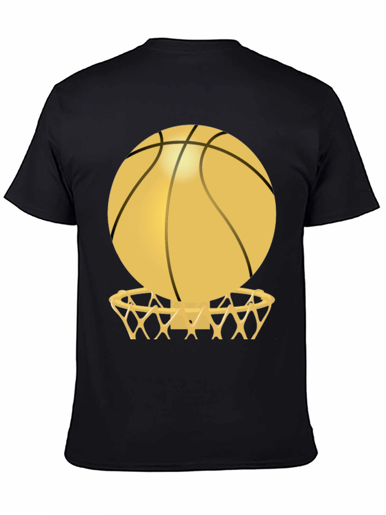 Basketball Hoop Graphic Tee - Black
