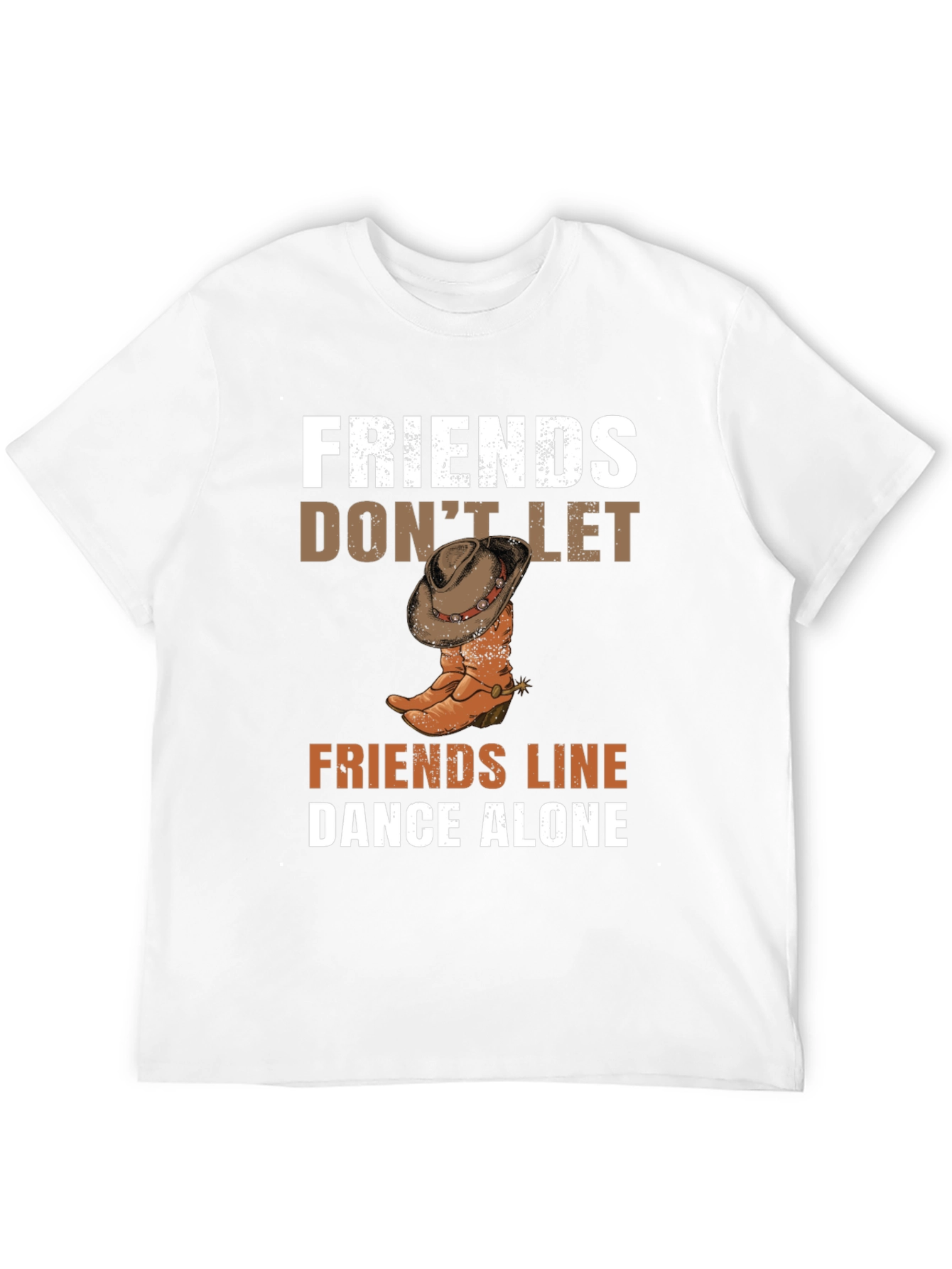 Friends Line Dance Alone Graphic Tee