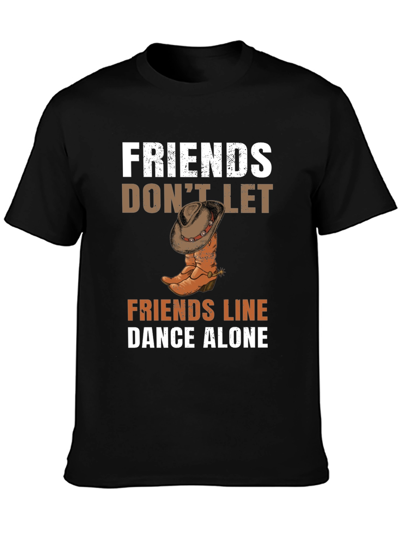 Friends Line Dance Alone Graphic Tee