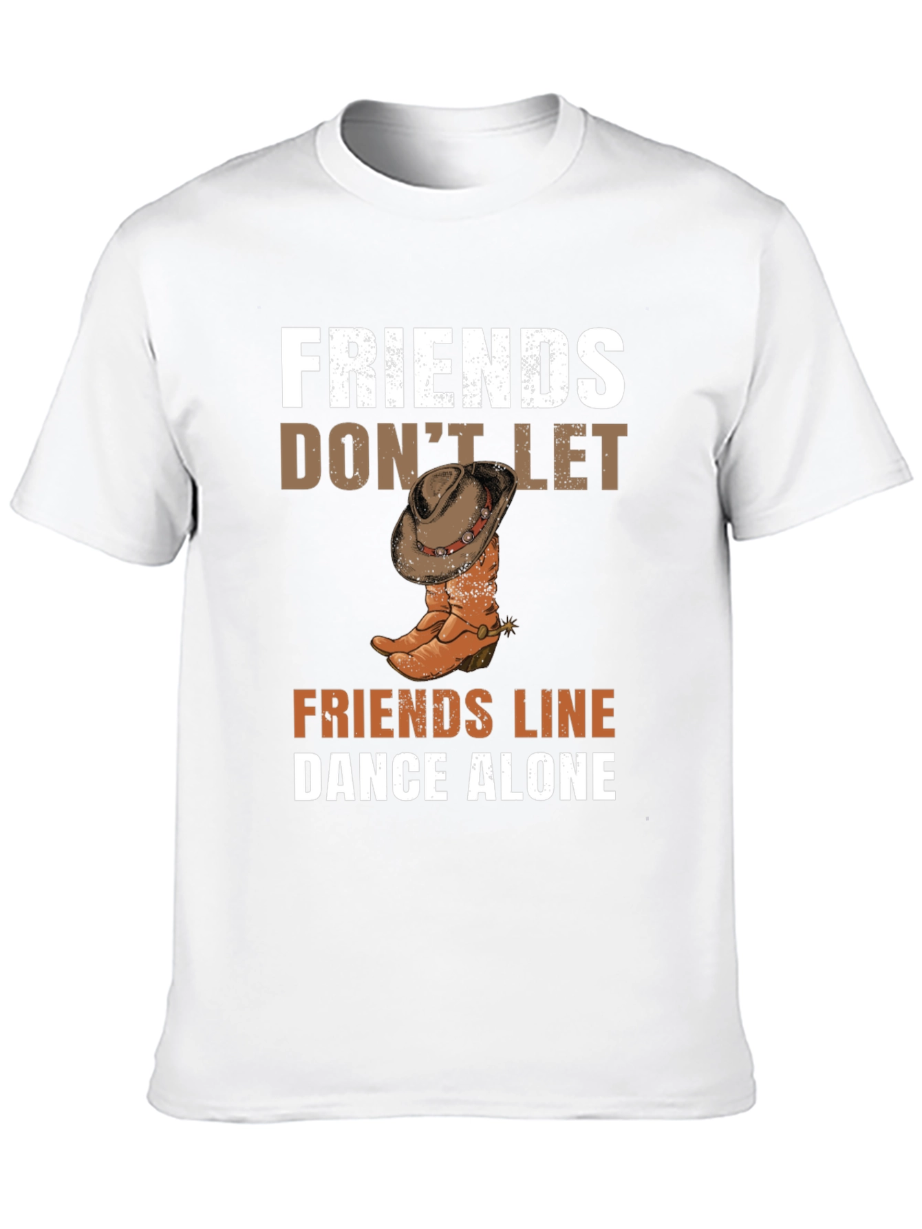 Friends Line Dance Alone Graphic Tee