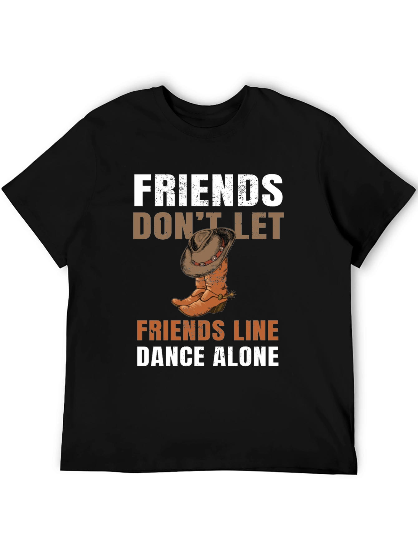 Friends Line Dance Alone Graphic Tee