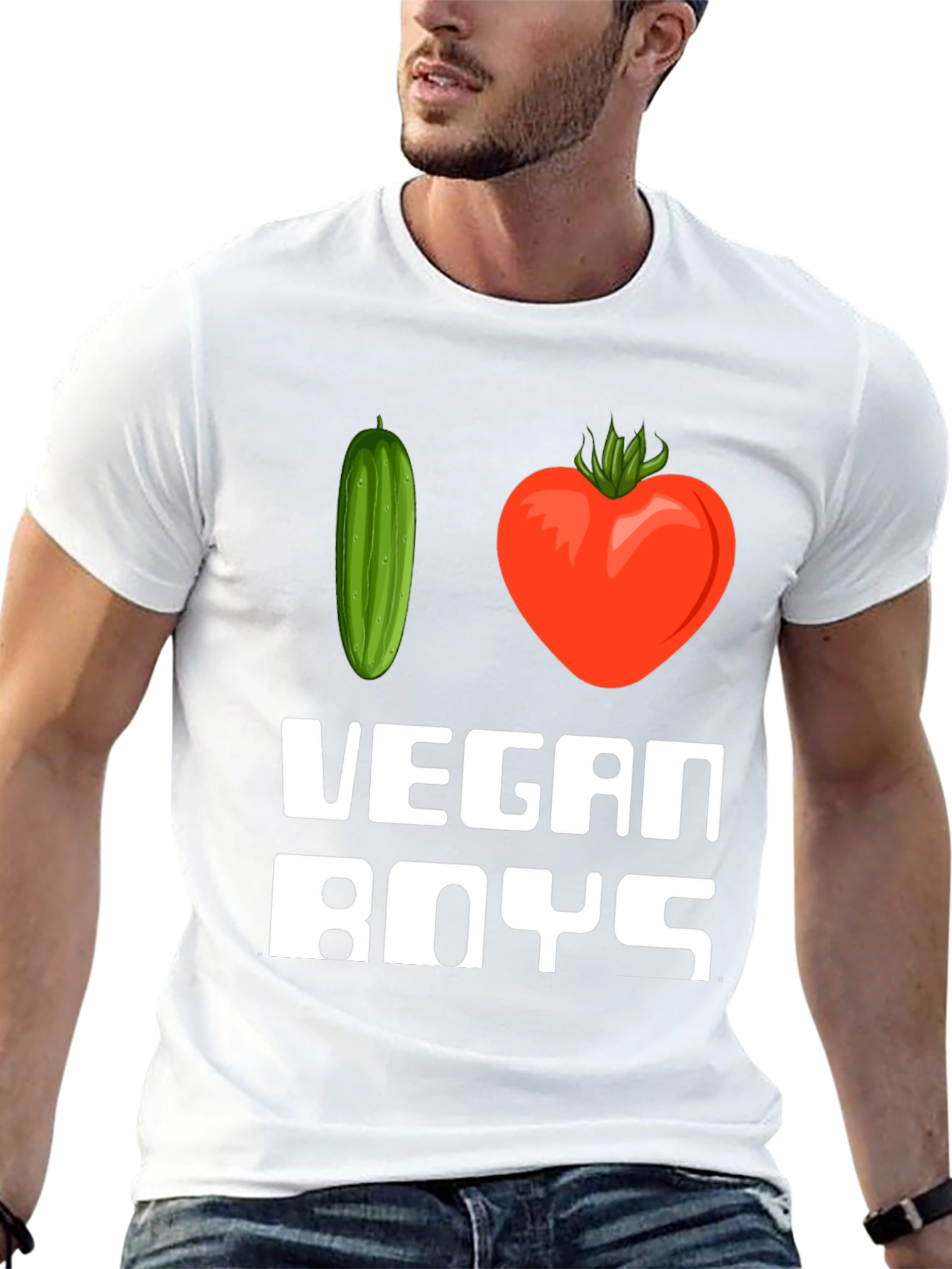 I Heart Vegan Boys T-Shirt - Funny Plant-Based Tee