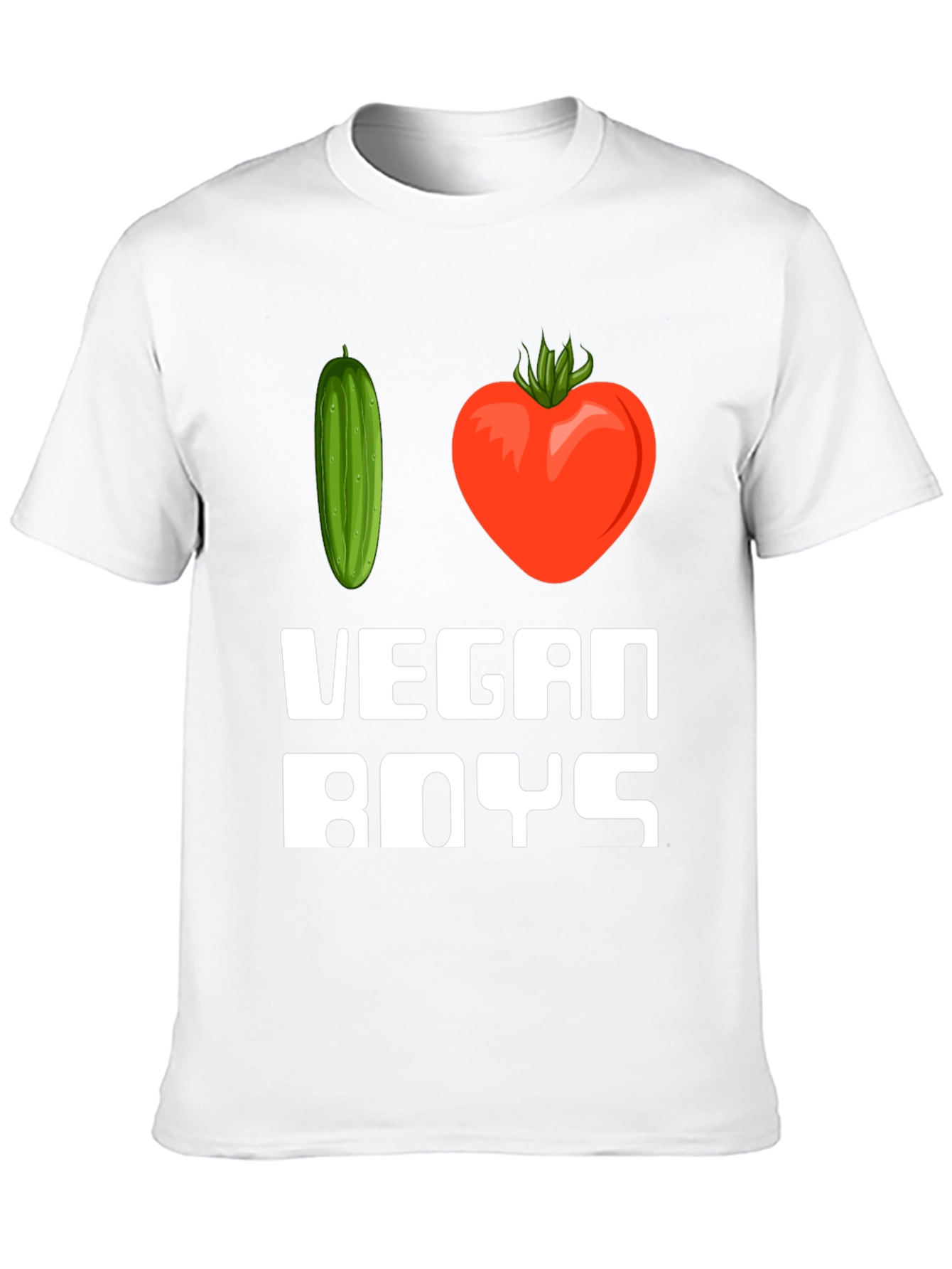 I Heart Vegan Boys T-Shirt - Funny Plant-Based Tee