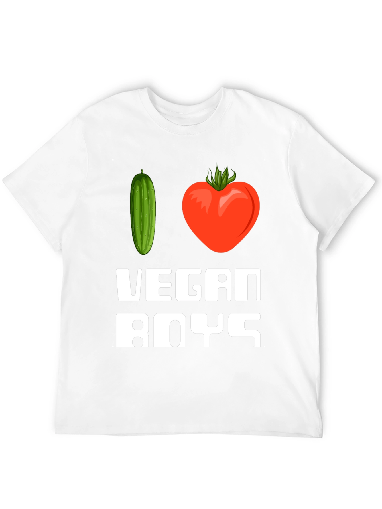 I Heart Vegan Boys T-Shirt - Funny Plant-Based Tee