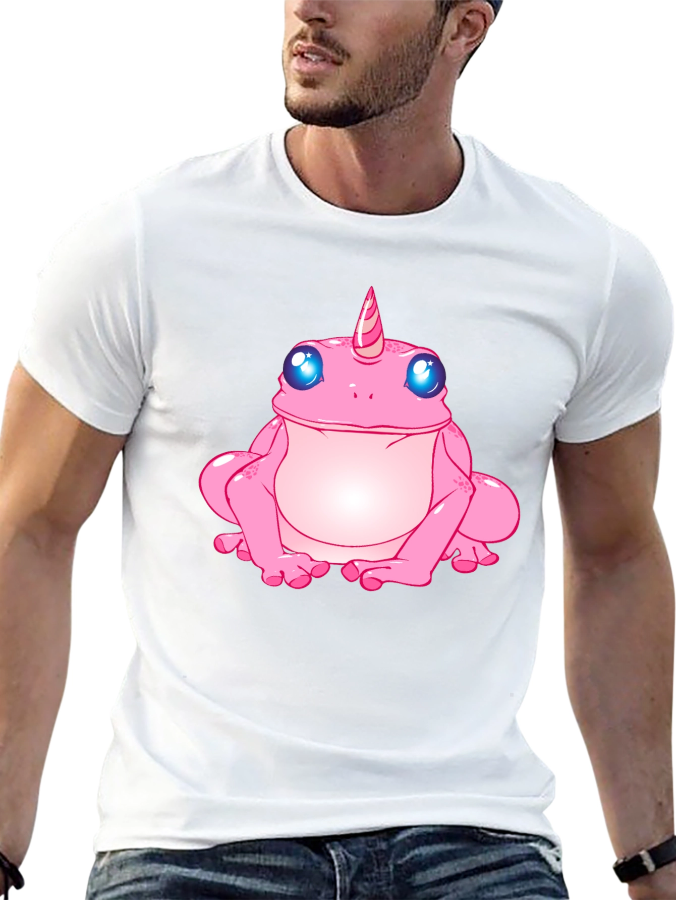 Unicorn Frog Graphic T-Shirt - Black