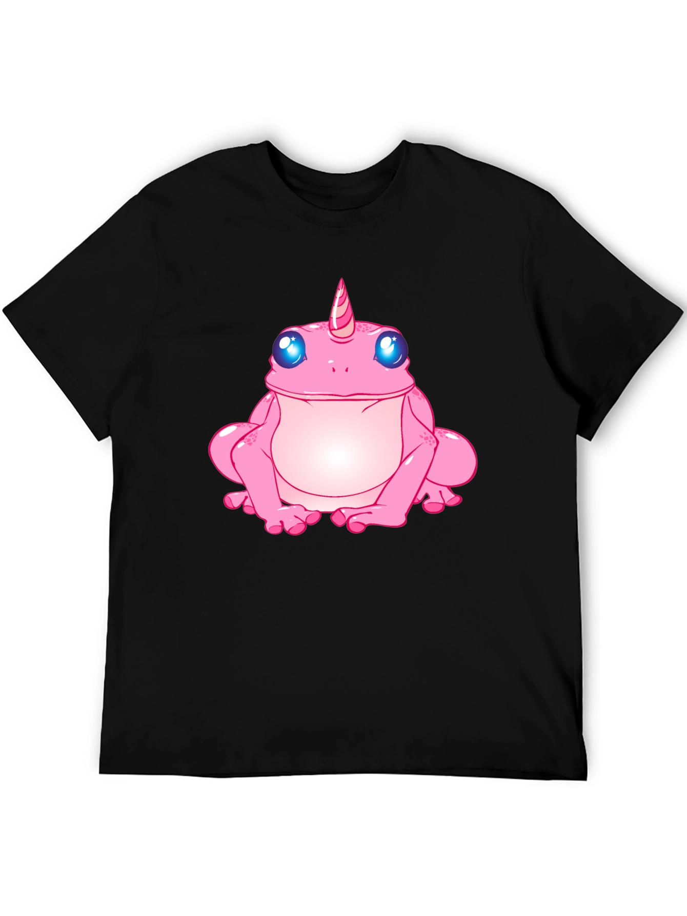 Unicorn Frog Graphic T-Shirt - Black