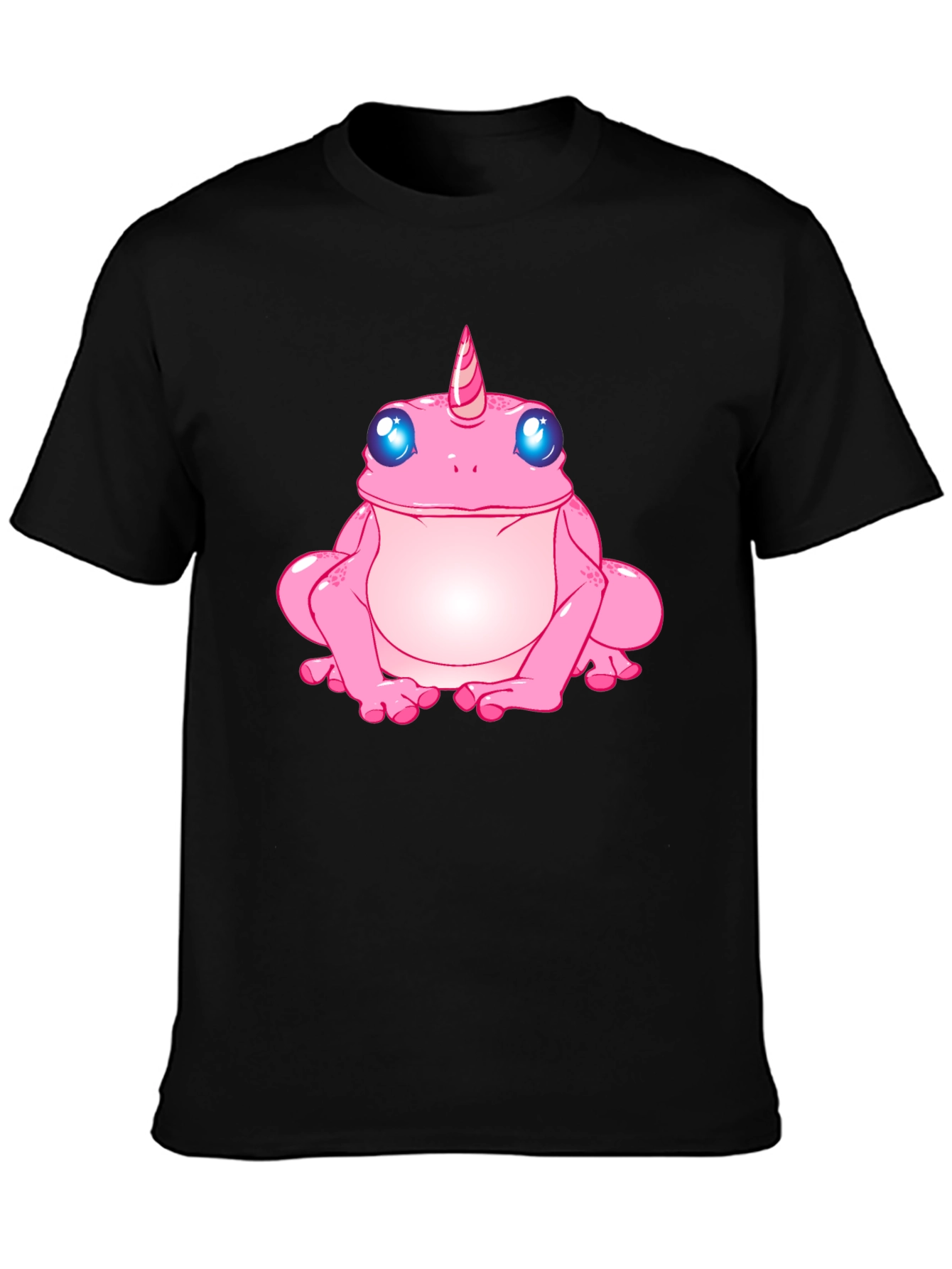 Unicorn Frog Graphic T-Shirt - Black