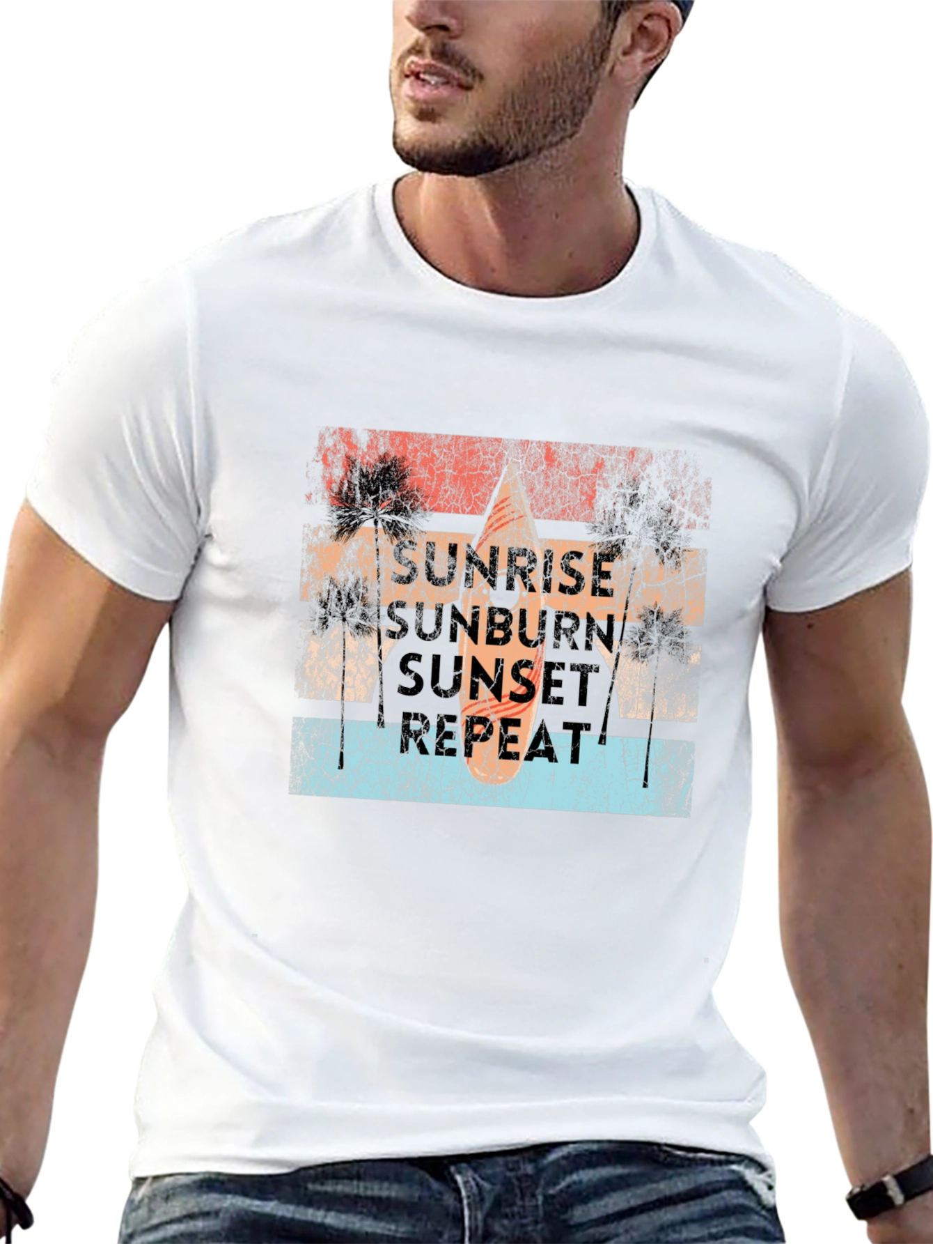 Sunrise Sunburn Sunset Repeat Tee