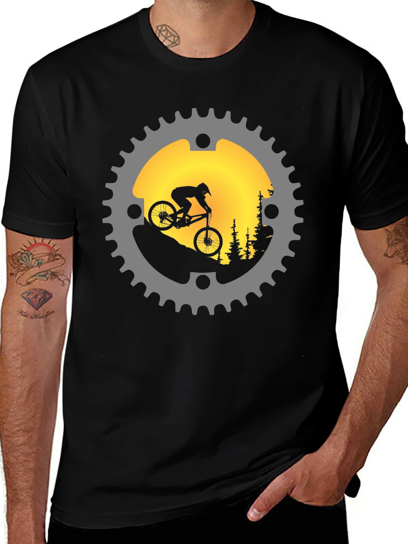Mountain Biker Gear Graphic Tee