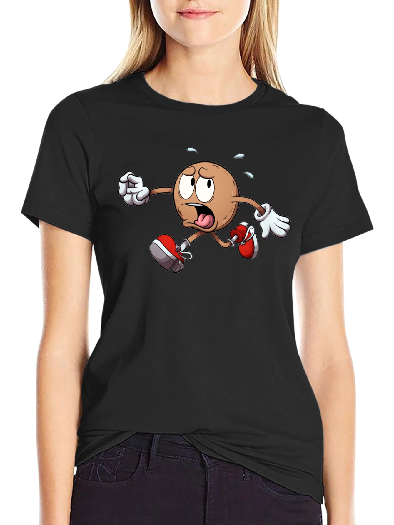 Funny Running Cartoon T-Shirt