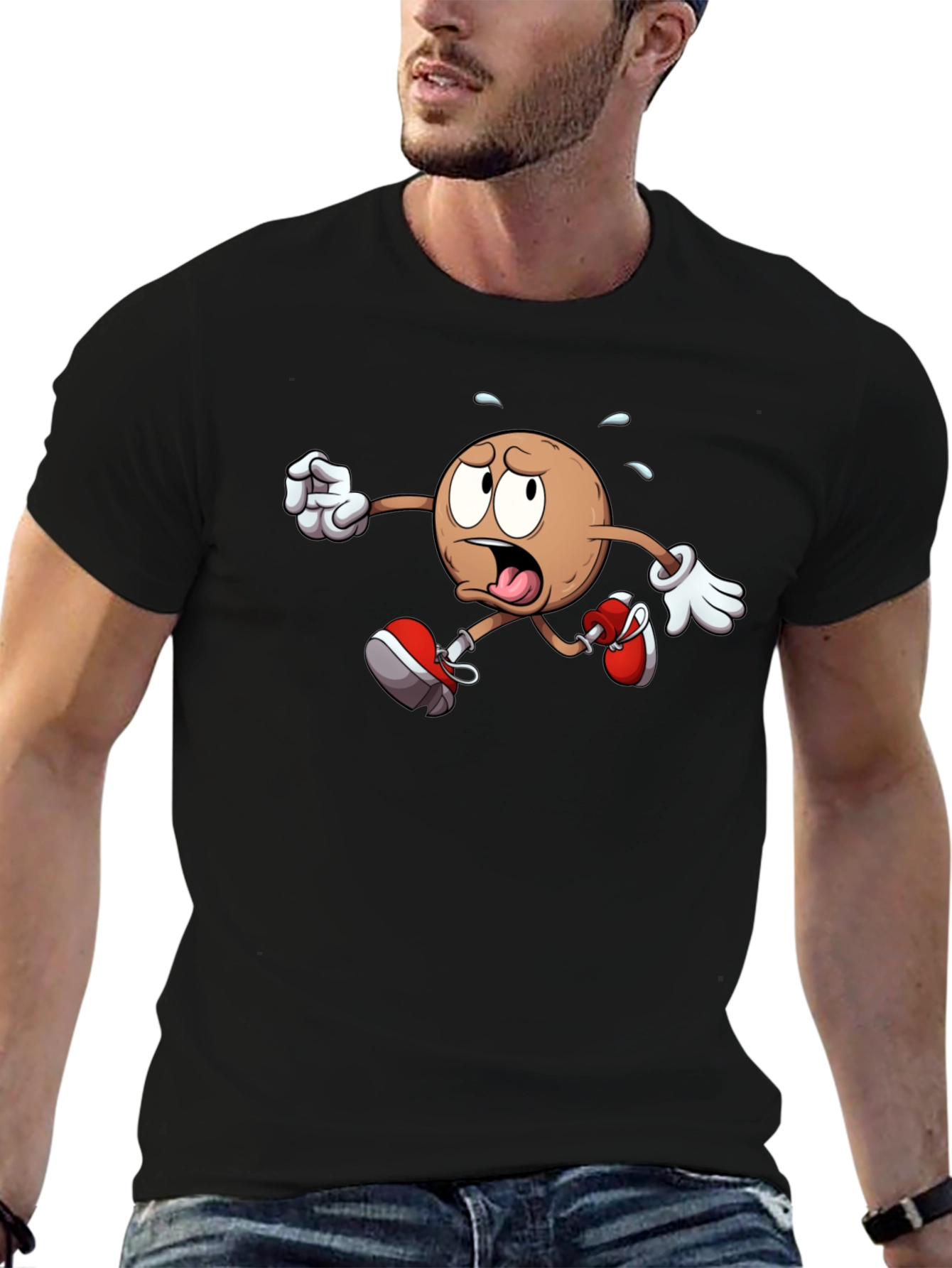 Funny Running Cartoon T-Shirt