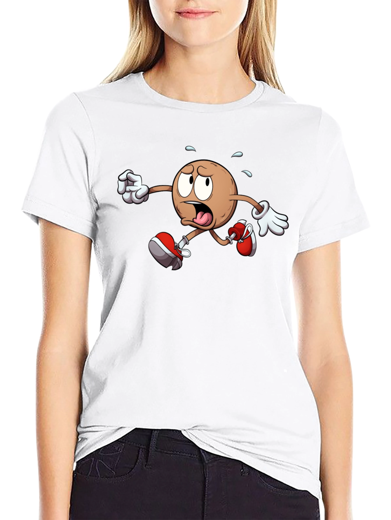 Funny Running Cartoon T-Shirt