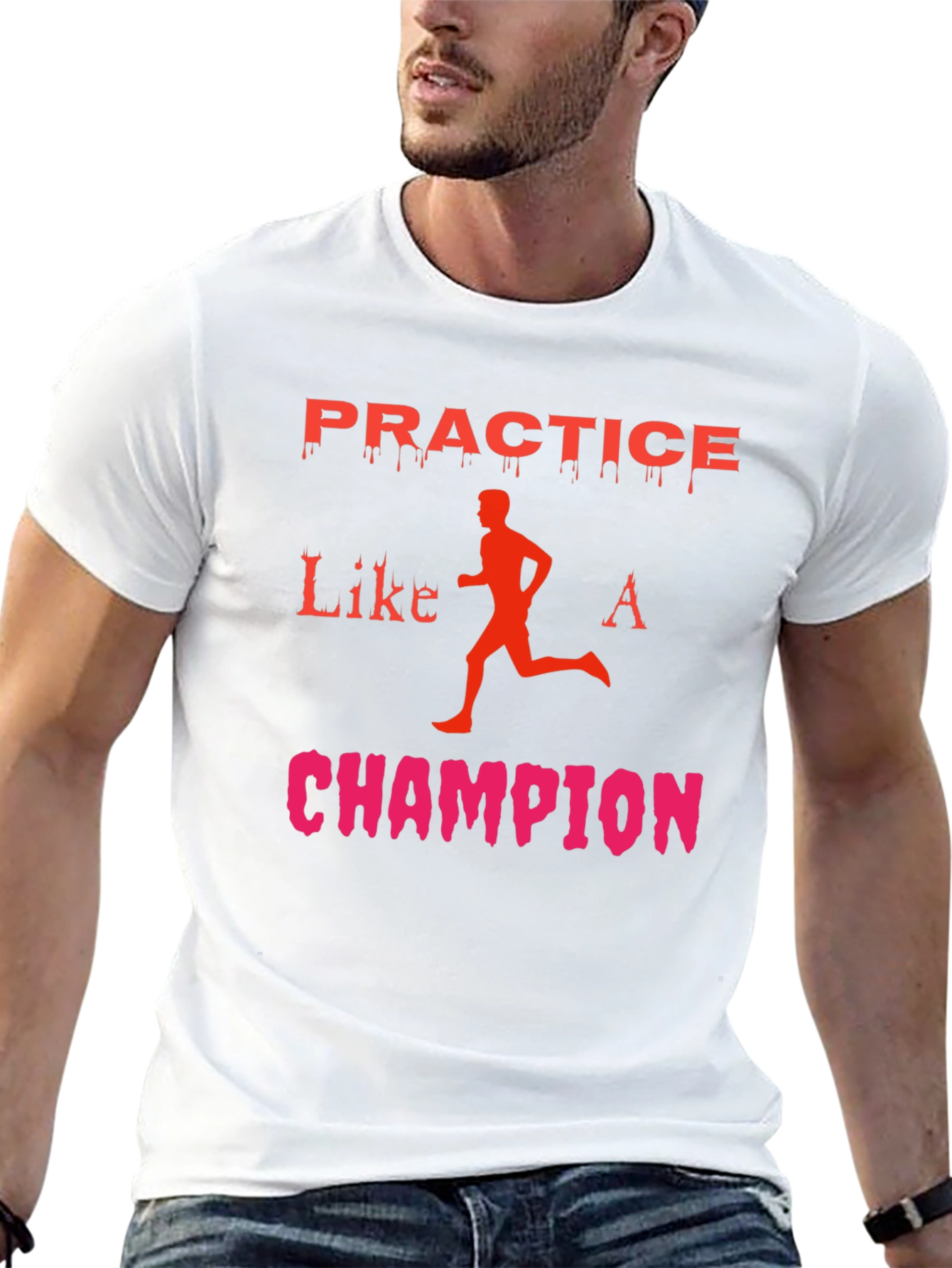 Practice Like a Champion Black Graphic Tee