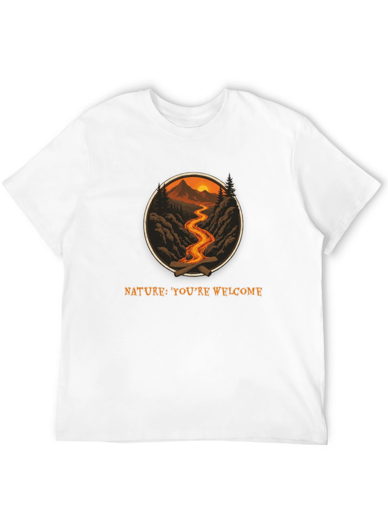 Nature Welcome Graphic Tee - Black