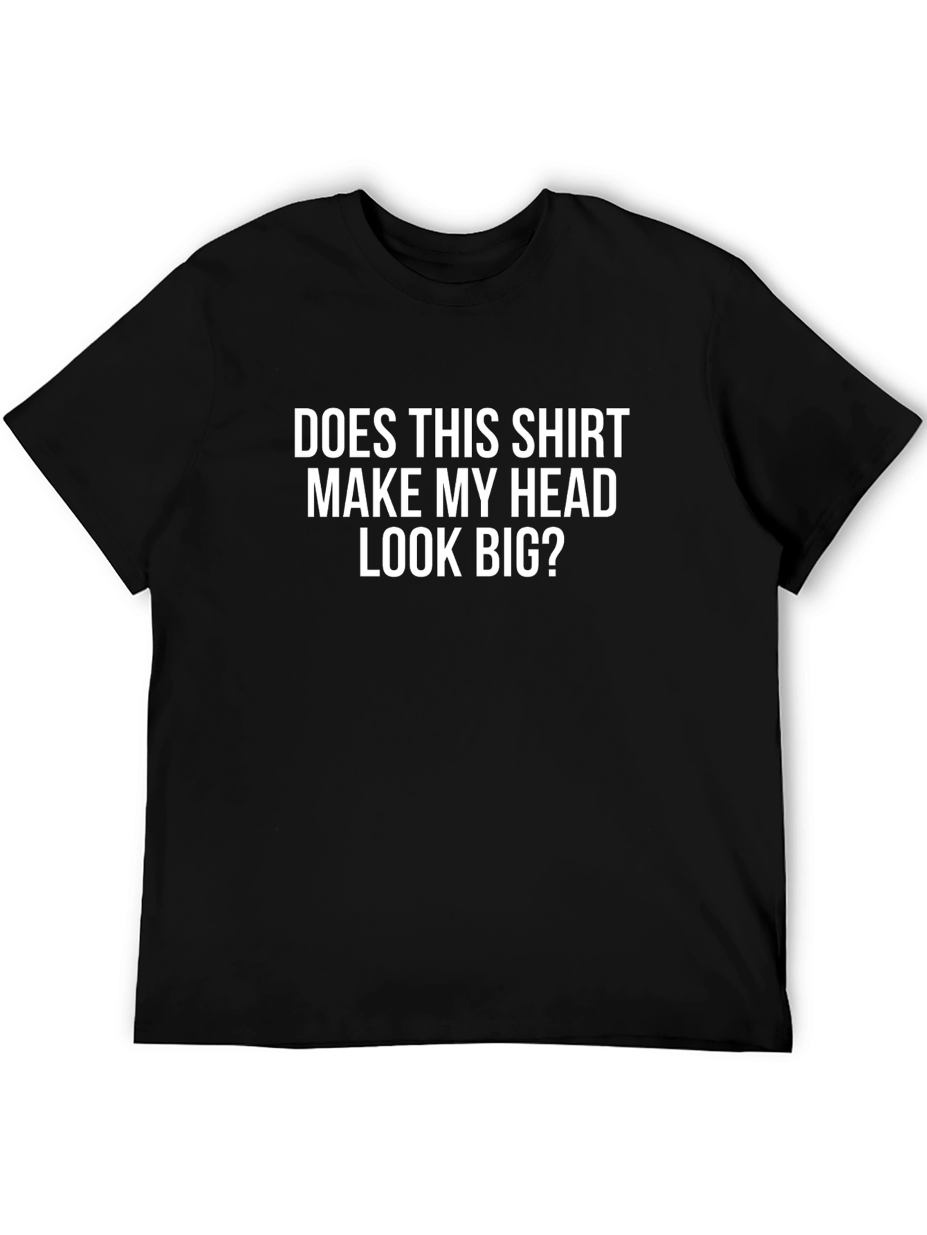 Funny Big Head Graphic T-Shirt - Black