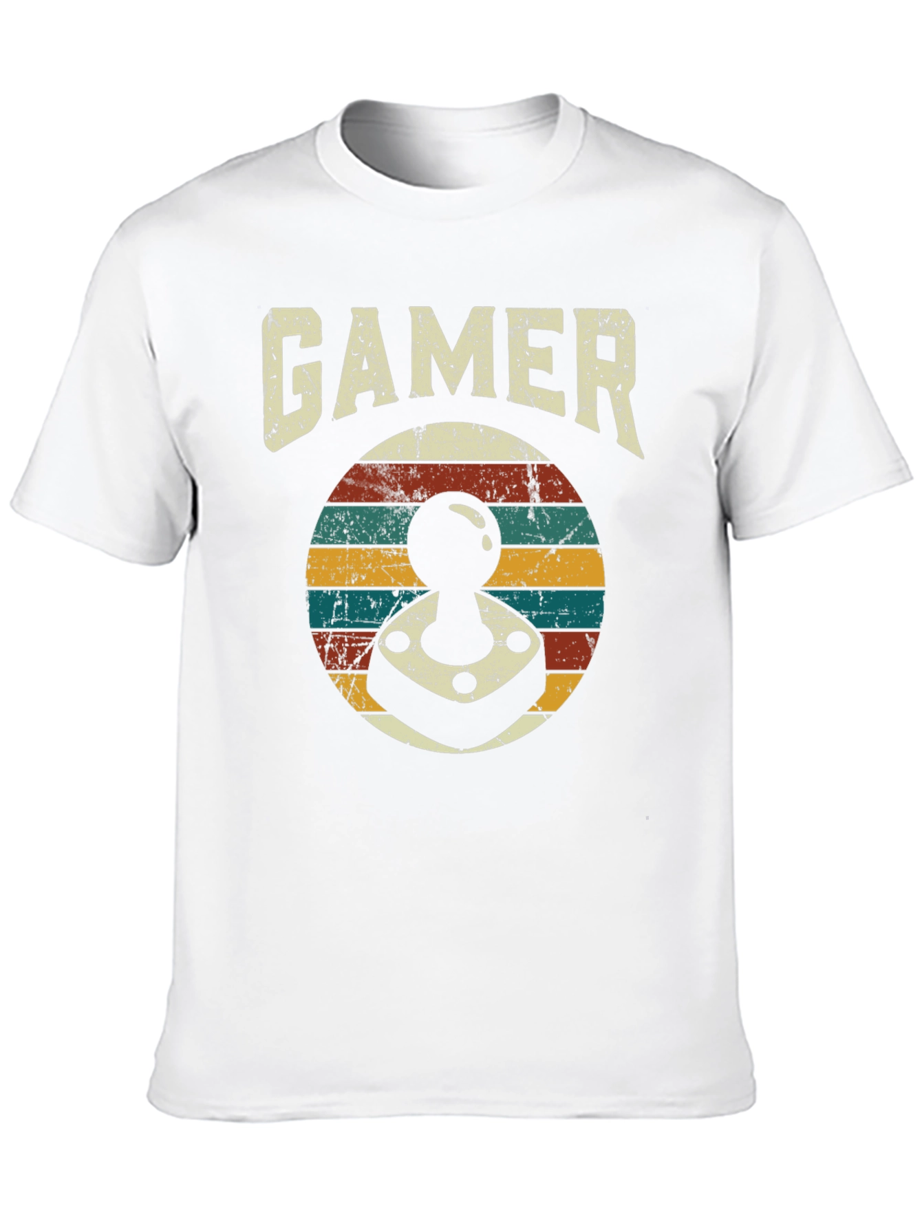 Retro Gamer Joystick Graphic Tee - Black