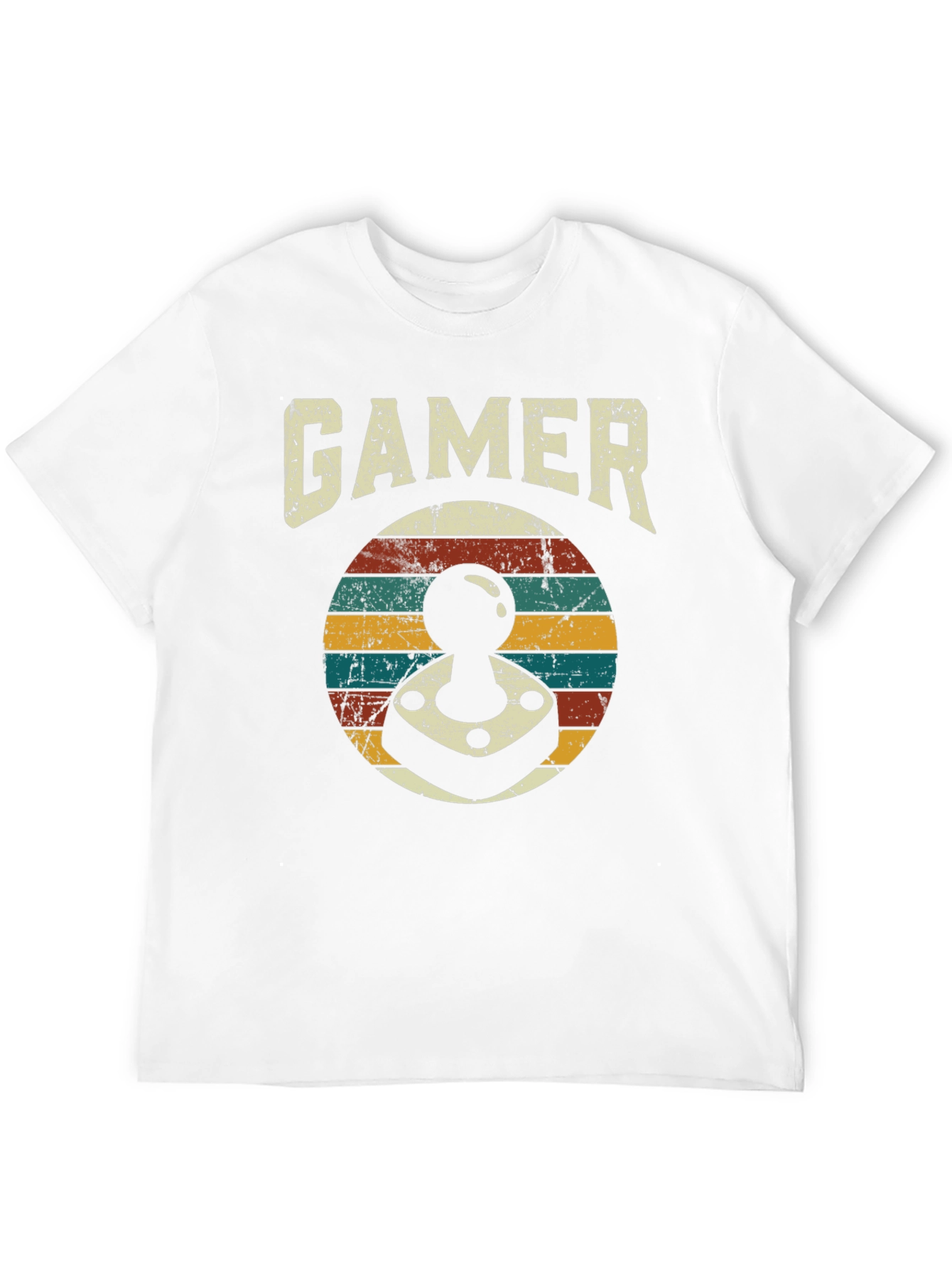 Retro Gamer Joystick Graphic Tee - Black