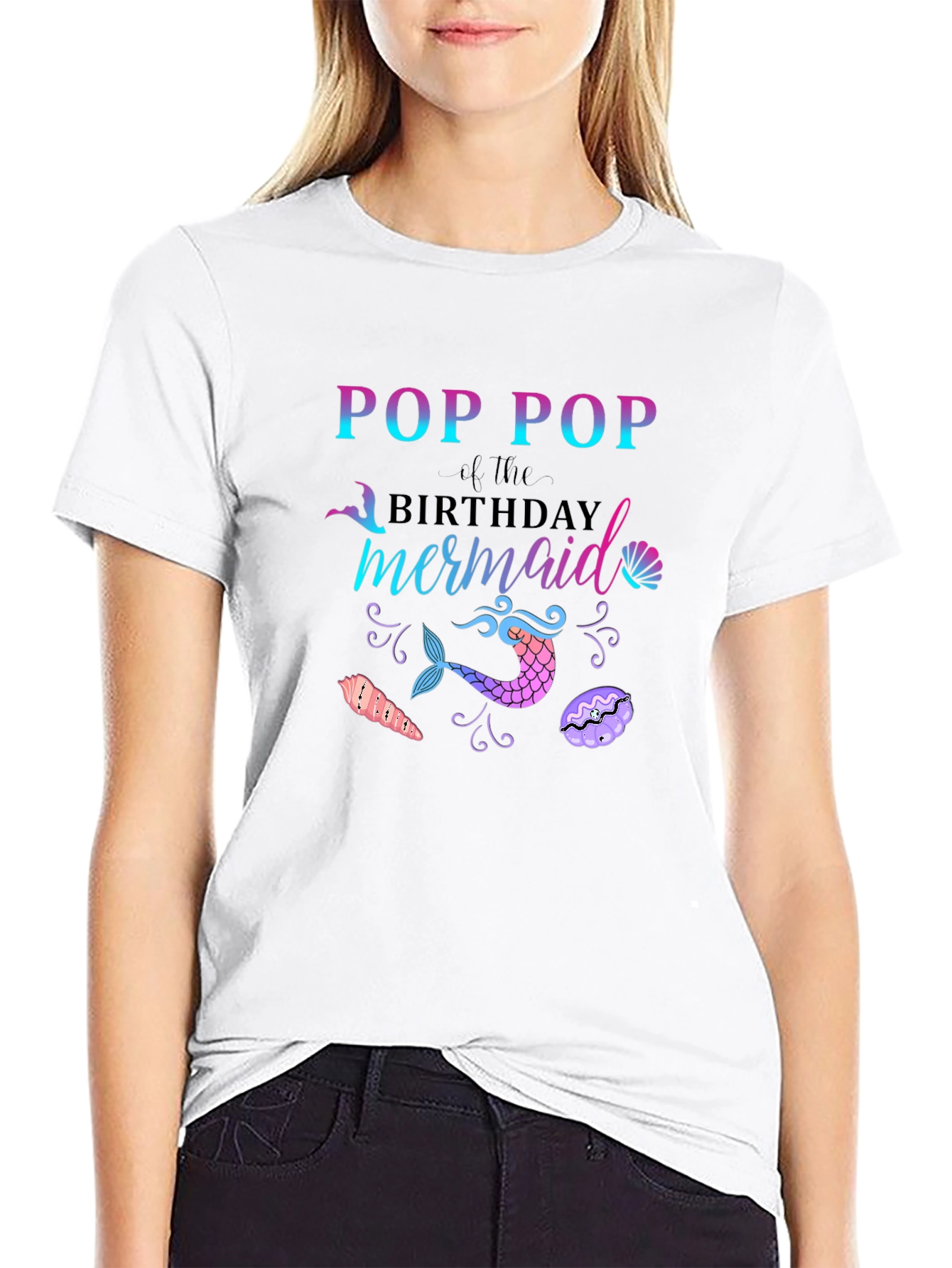 Pop Pop Mermaid Birthday T-Shirt