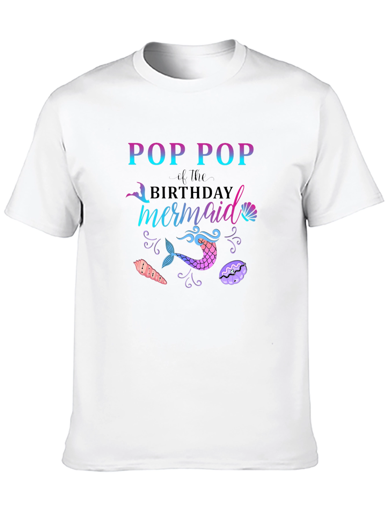 Pop Pop Mermaid Birthday T-Shirt