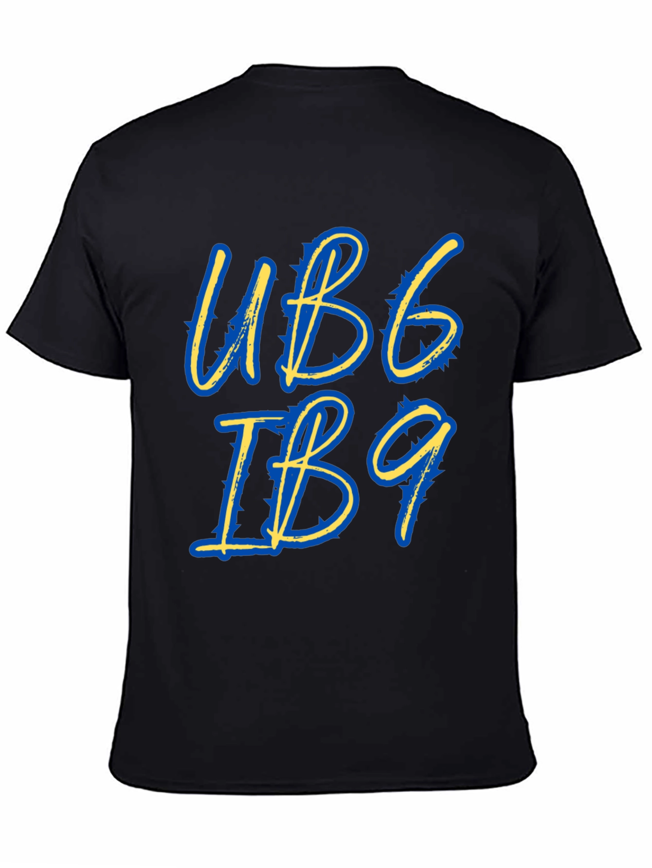 Stylish UB6 IB9 Graphic Tee - Black