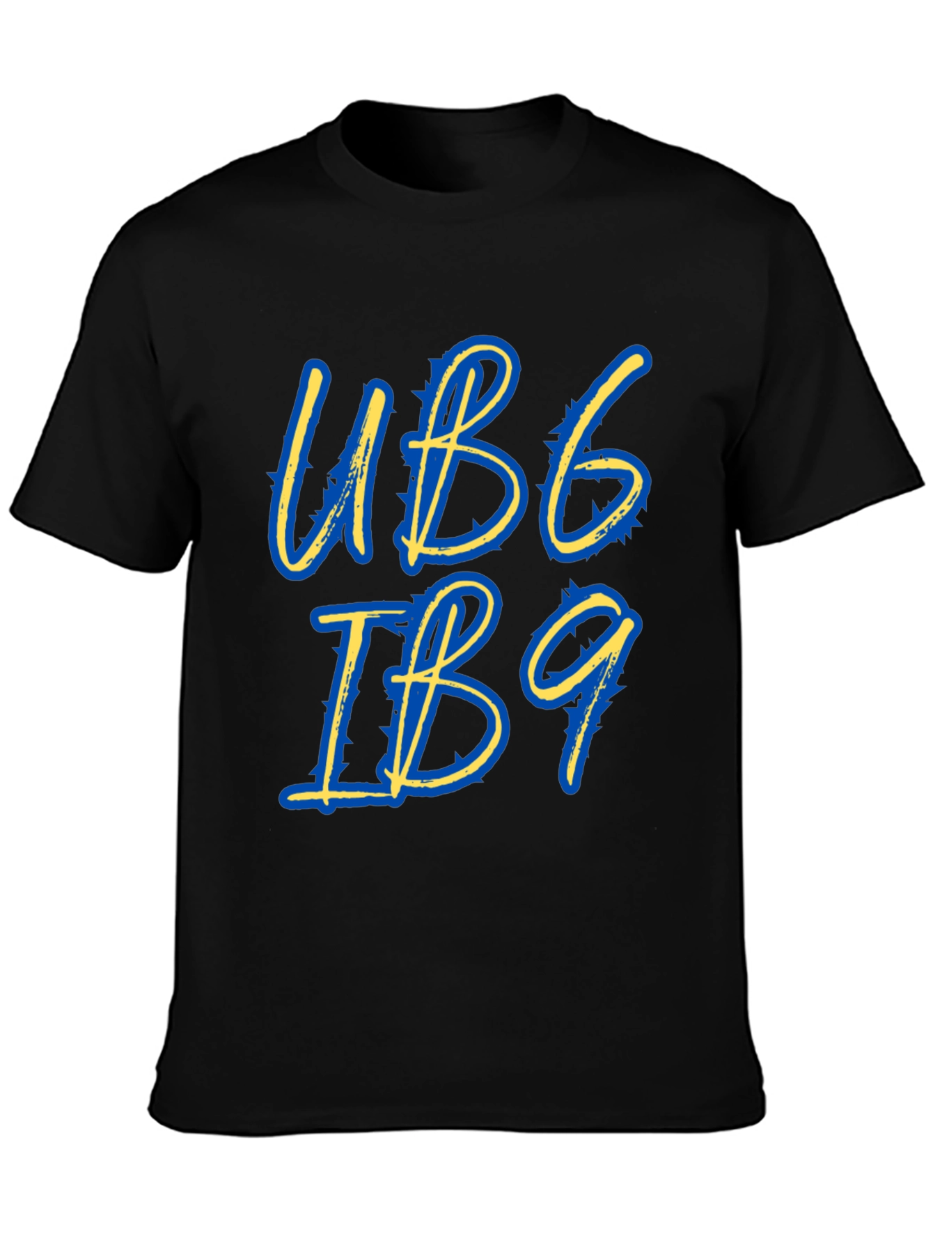 Stylish UB6 IB9 Graphic Tee - Black