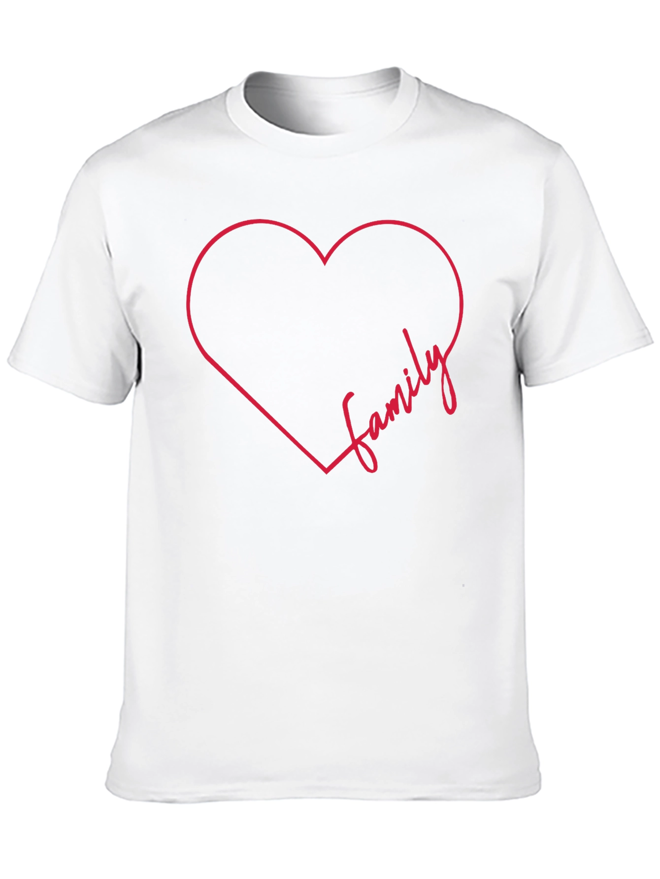 Family Heart Graphic Tee - Stylish Comfort