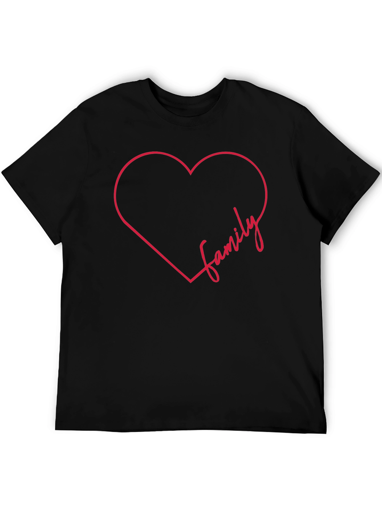 Family Heart Graphic Tee - Stylish Comfort