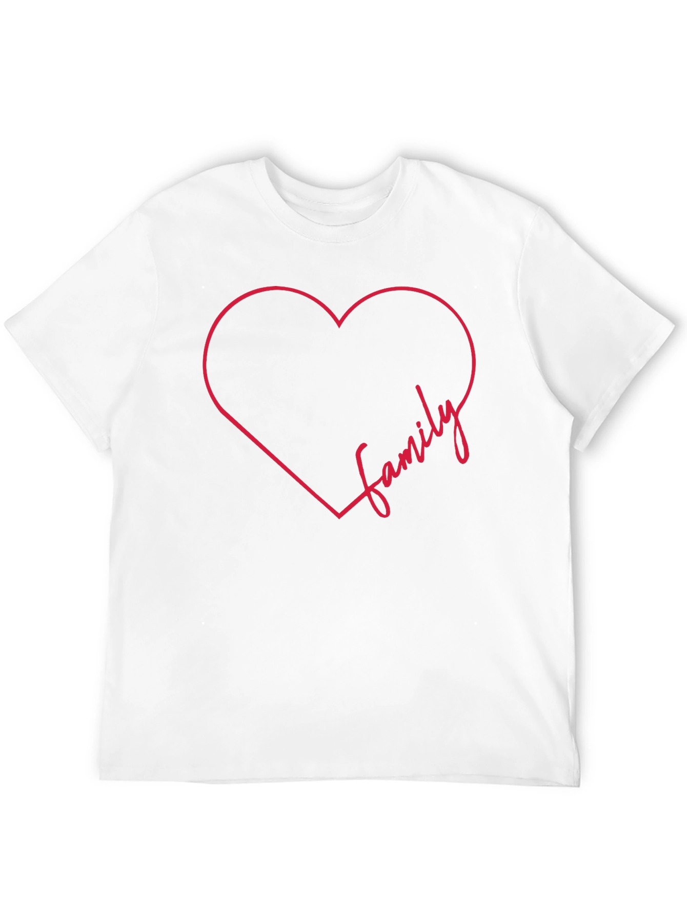 Family Heart Graphic Tee - Stylish Comfort