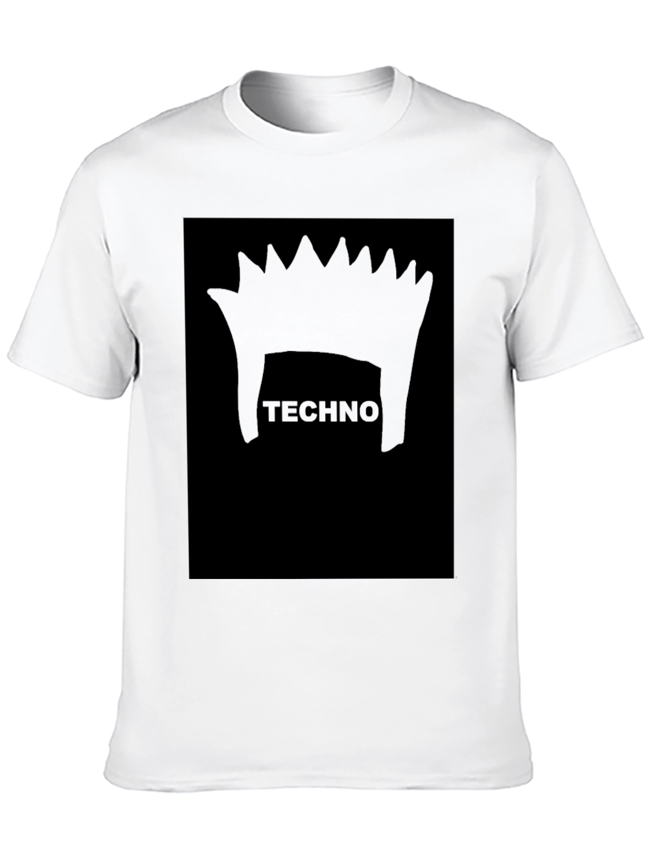 Techno Punk Graphic Black T-Shirt