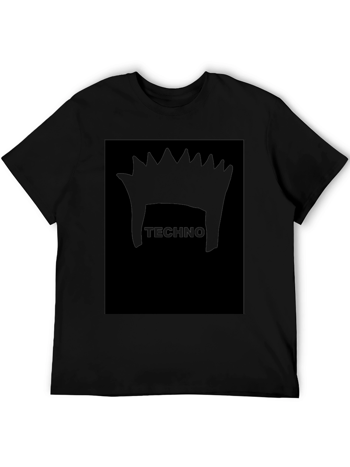 Techno Punk Graphic Black T-Shirt