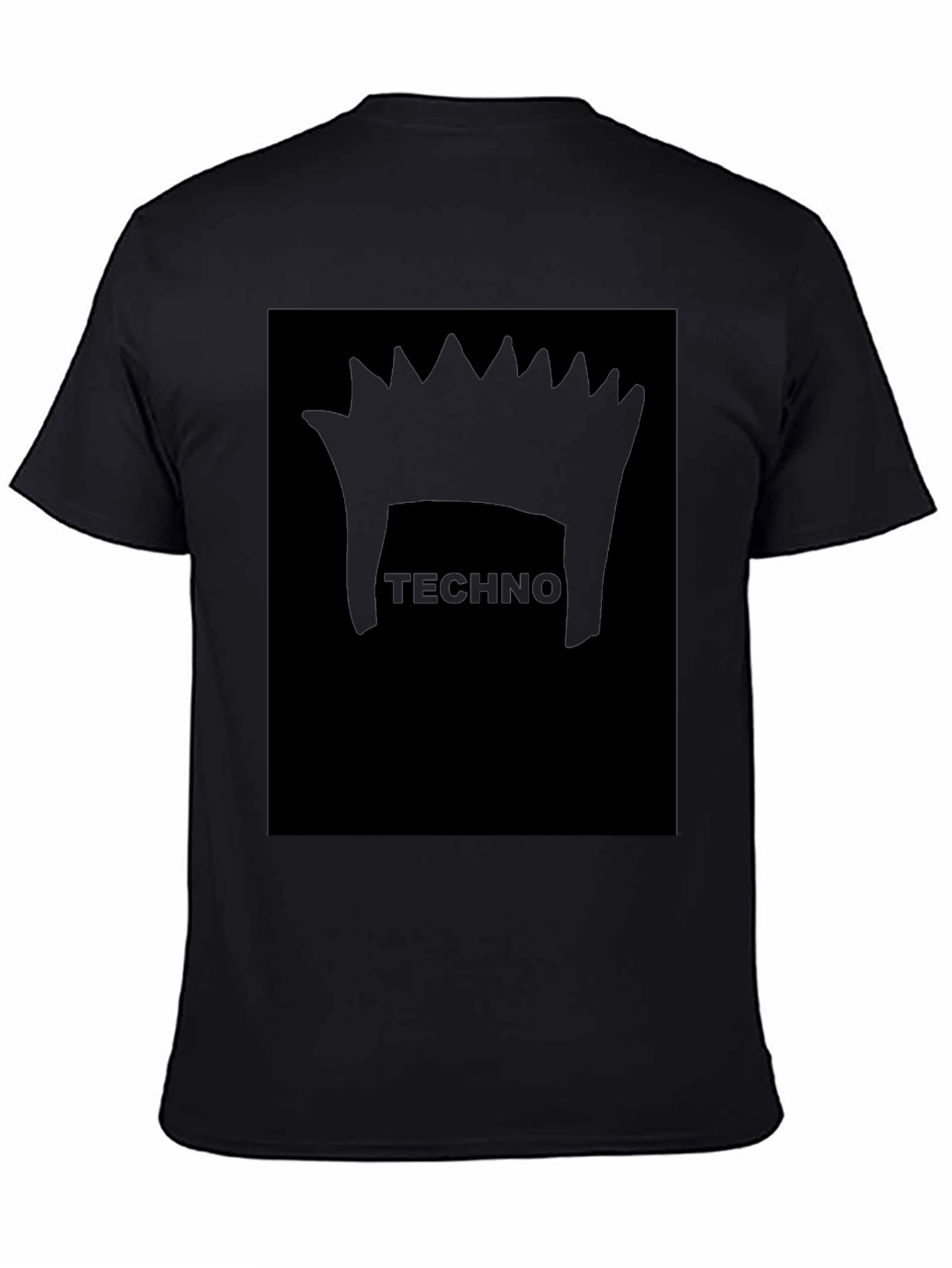 Techno Punk Graphic Black T-Shirt