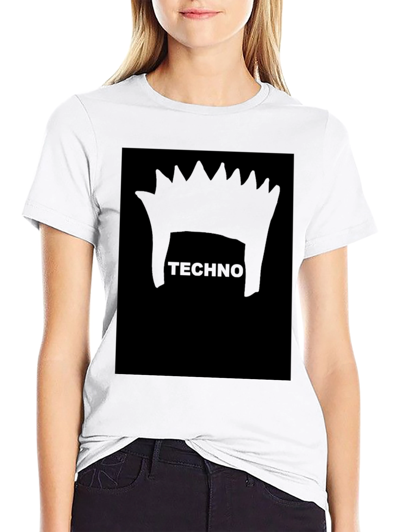 Techno Punk Graphic Black T-Shirt