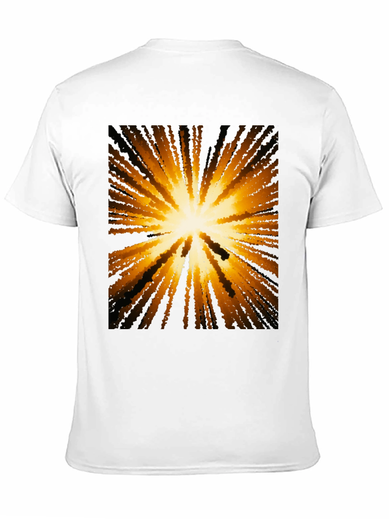 Abstract Burst Graphic Black T-Shirt