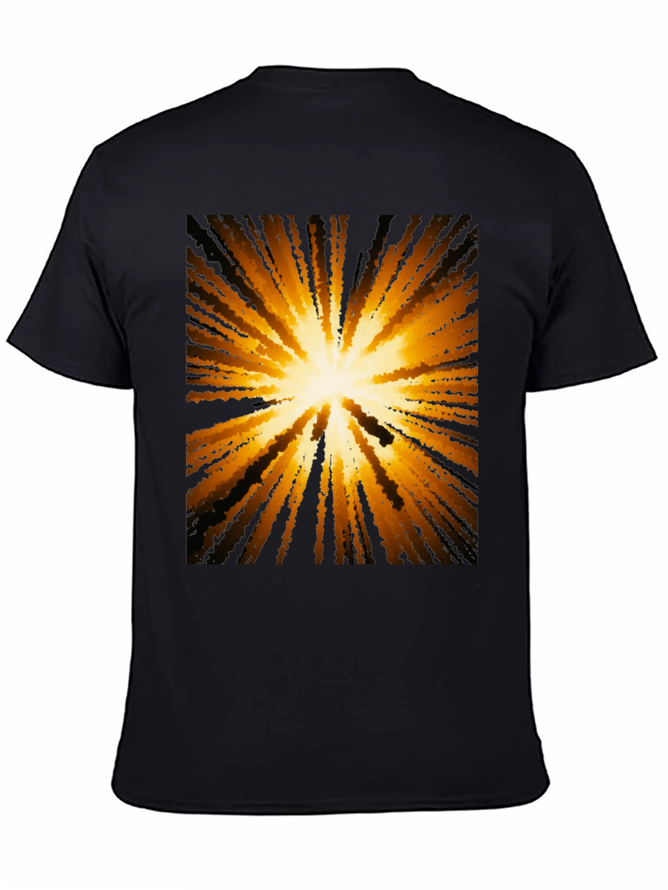 Abstract Burst Graphic Black T-Shirt