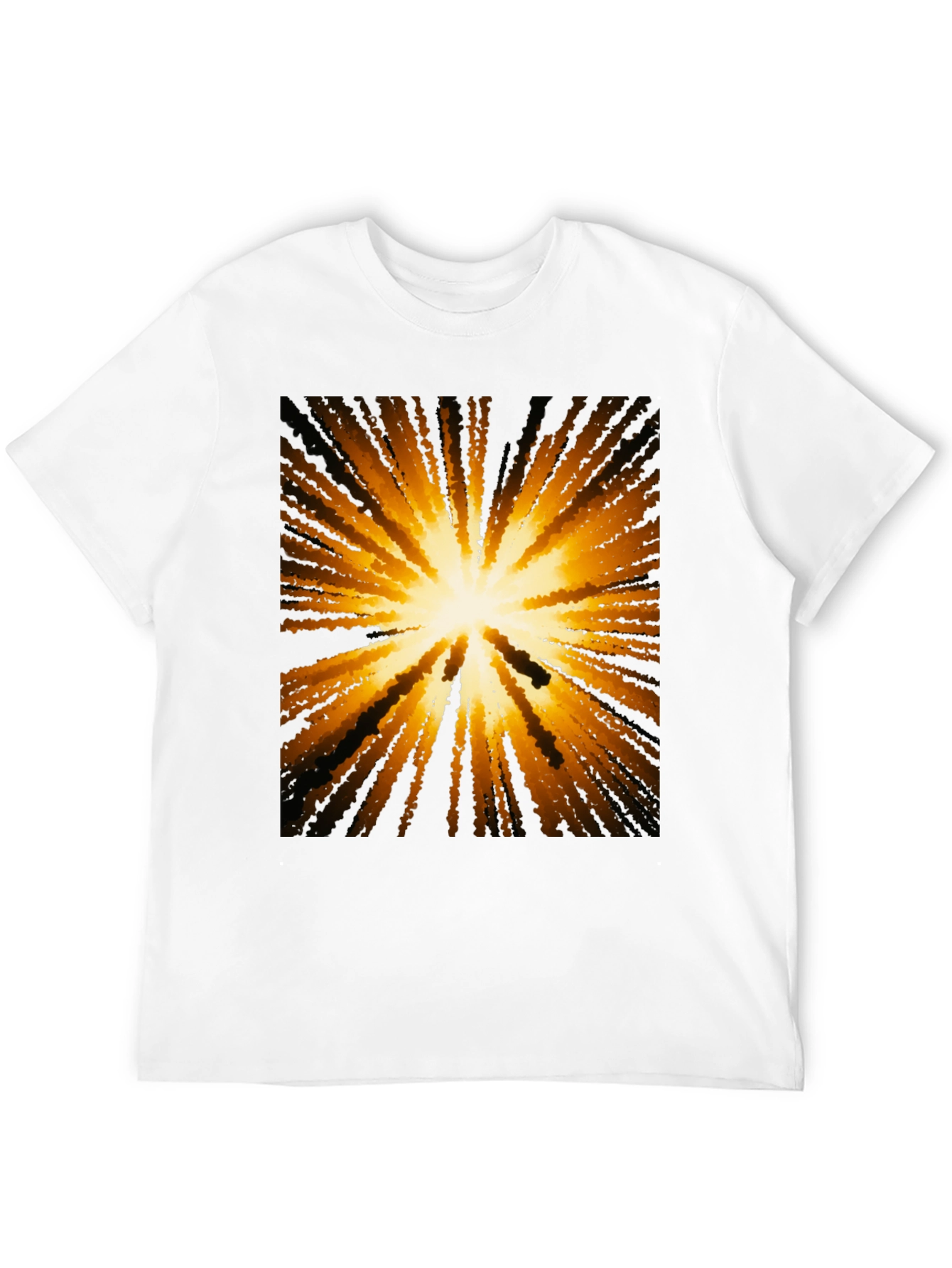 Abstract Burst Graphic Black T-Shirt