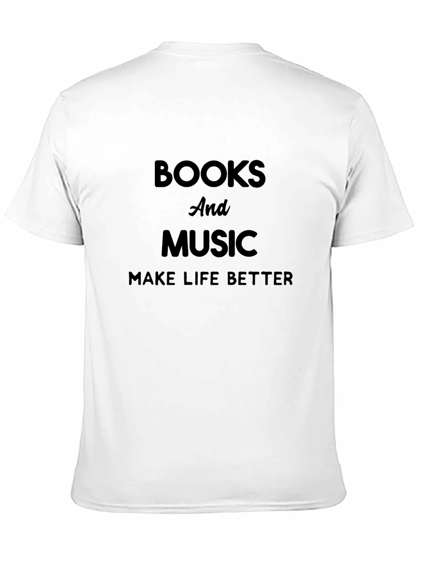 Books & Music Make Life Better Graphic Tee