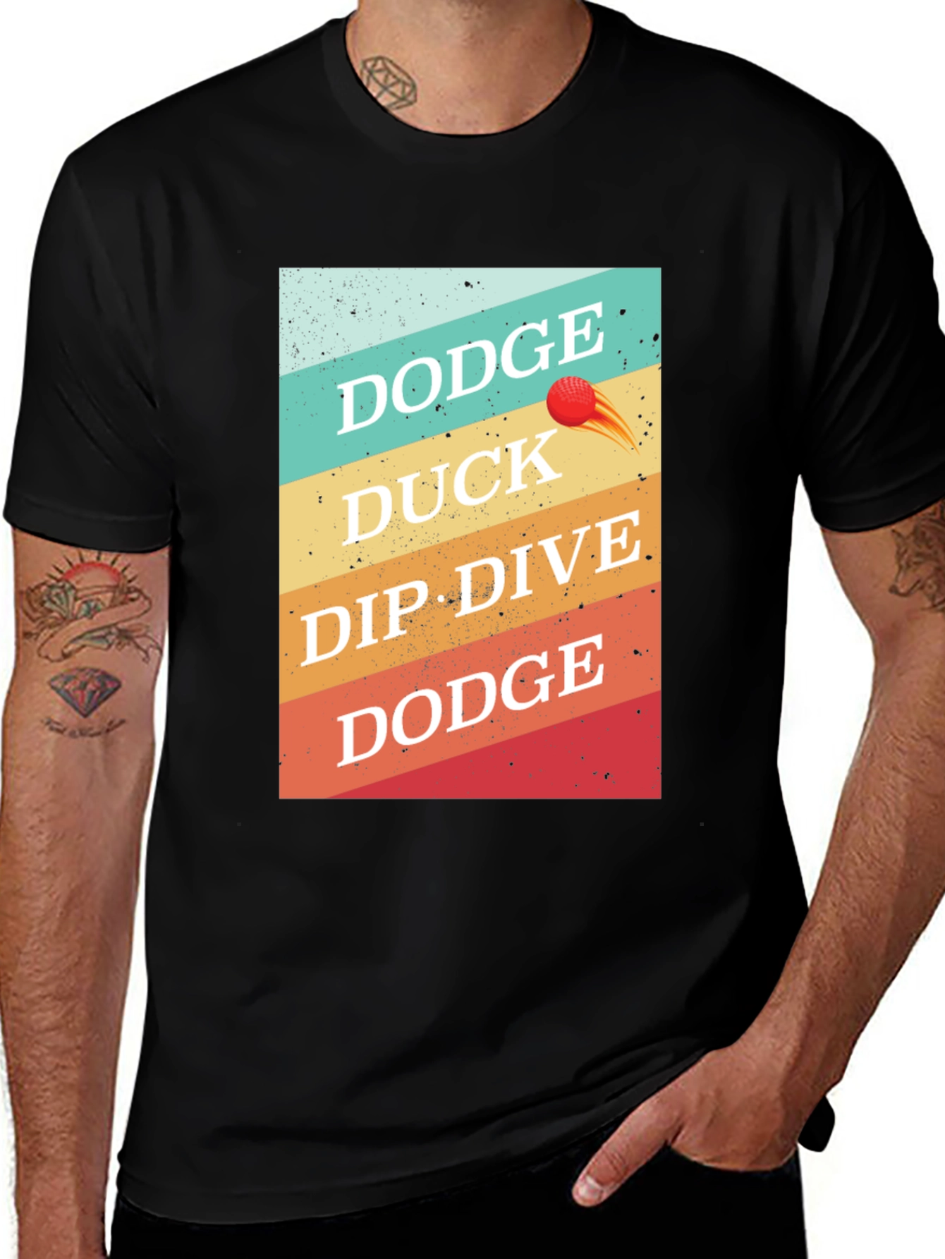 Dodgeball T-Shirt: Dodge Duck Dip Dive Dodge